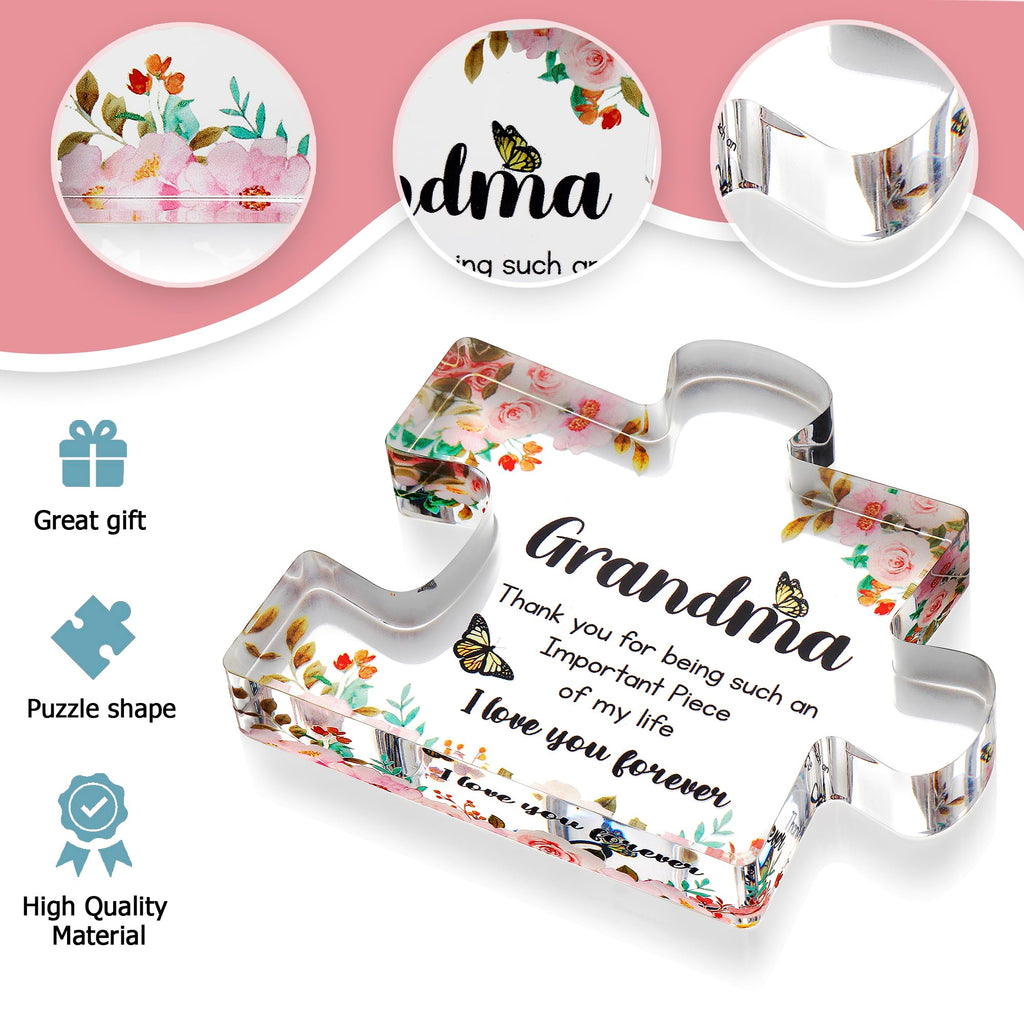 Engraved Acrylic Block Puzzle - Sentimental Gift for Her - Valentine's Day & Fiance Birthday Gift
