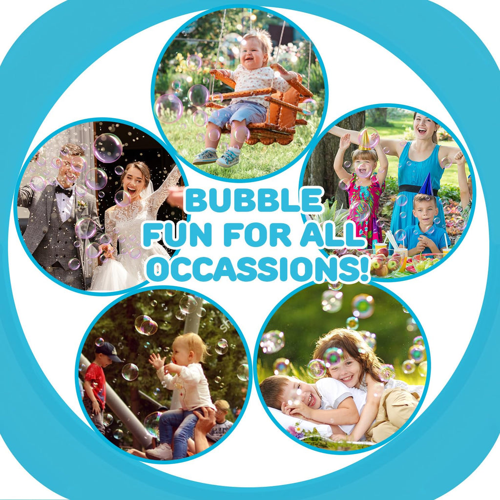 TOY Life 3 Pack Bubble Guns for Kids, Automatic Bubble Blower, Leakproof & Lightweight, Outdoor Summer Toys for Beach Travel, Easter Basket Stuffer, Party Favor, Birthday Gift for Toddlers Boys Girls