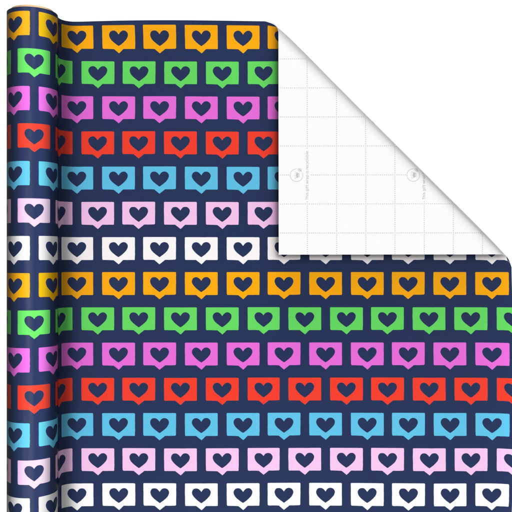 Hallmark Reversible Spring Wrapping Paper (3 Rolls: 75 Sq. Ft. Ttl) Floral, Lemons, Bright Abstract for Easter, Birthdays, Mother's Day, Bridal Showers, Baby Showers
