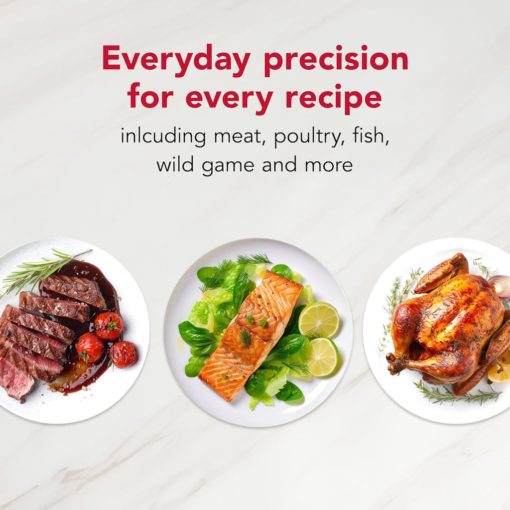 KitchenAid Smart Wireless Rechargeable Meat Thermometer | Waterproof, Soak 6 Hours, Dishwasher-Safe | Long Range Bluetooth® Connectivity| BBQ, Grill, Oven, Smoker, Air Fryer, Kitchen