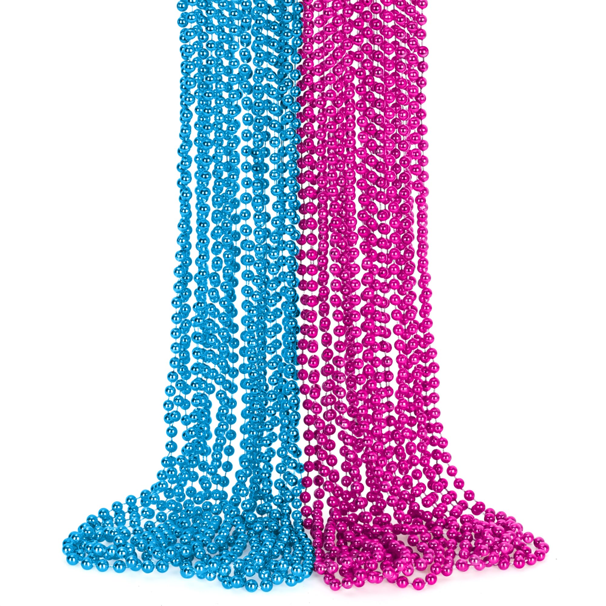 4th of July Party Favors, 12PCS 250th Anniversary Patriotic Necklaces Bulk, Fourth of July Red Blue Silver Beads Necklace, Independence Day Beads Bulk for Parade Party Celebration Favors Decorations