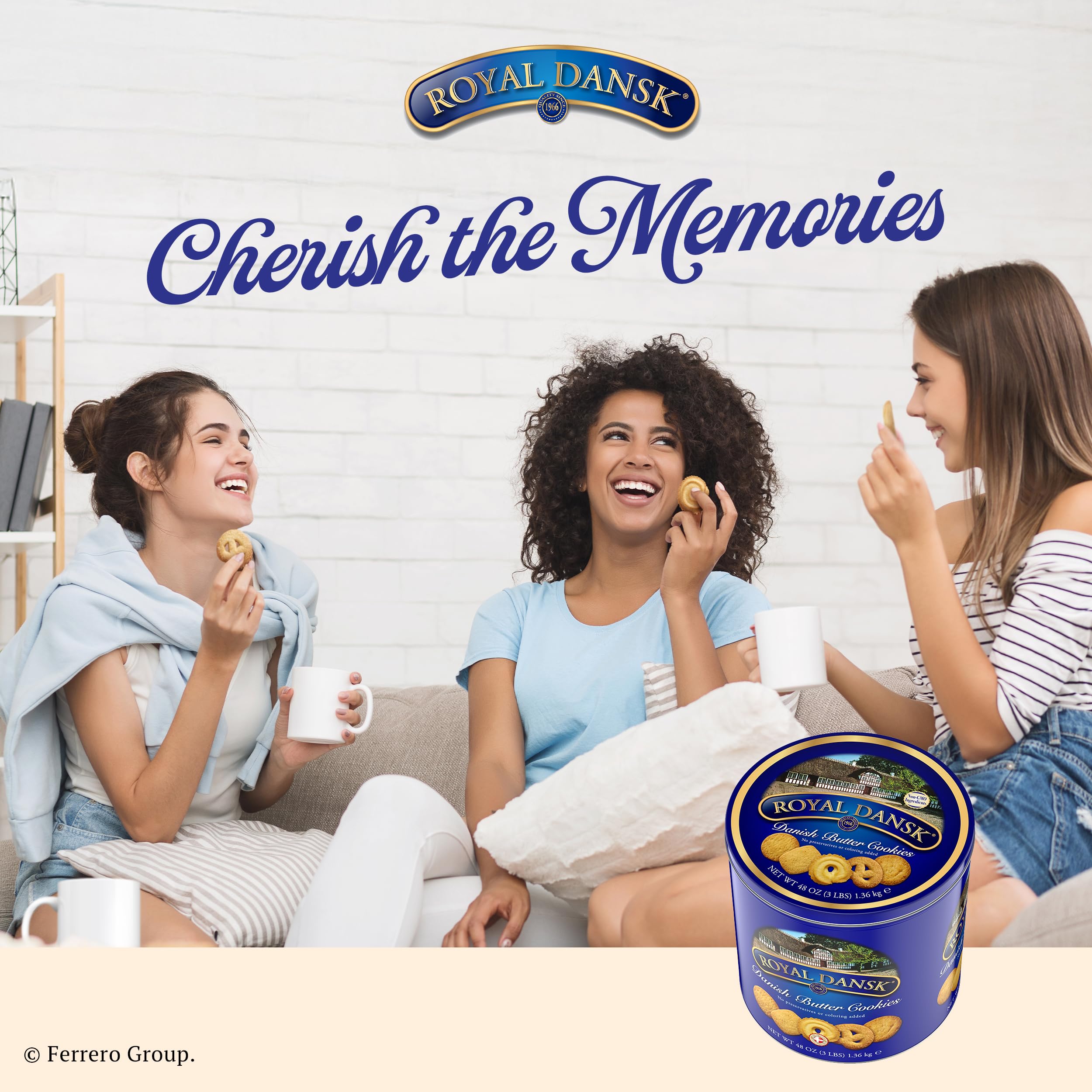 Royal Dansk Danish Butter Cookies, Premium Assorted Cookies in Gift Tin, Great for Sharing and Gifting, 12 oz