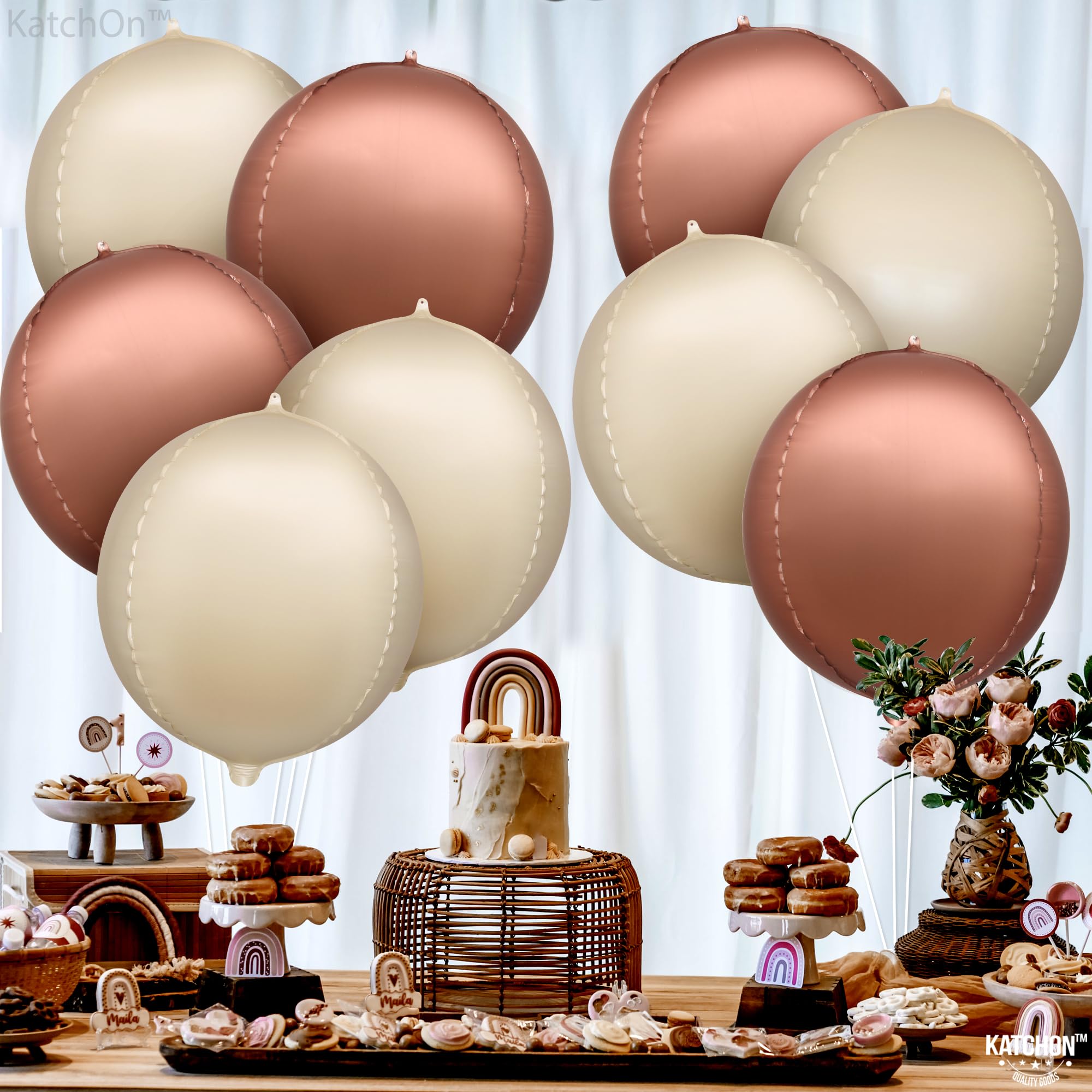 KatchOn, Large Gold Foil Balloons - 22 Inch, Pack of 12 | Gold Balloons for Graduation Decorations 2026 | Mylar Balloons for Anniversary, Wedding, Golden Birthday Party Decorations