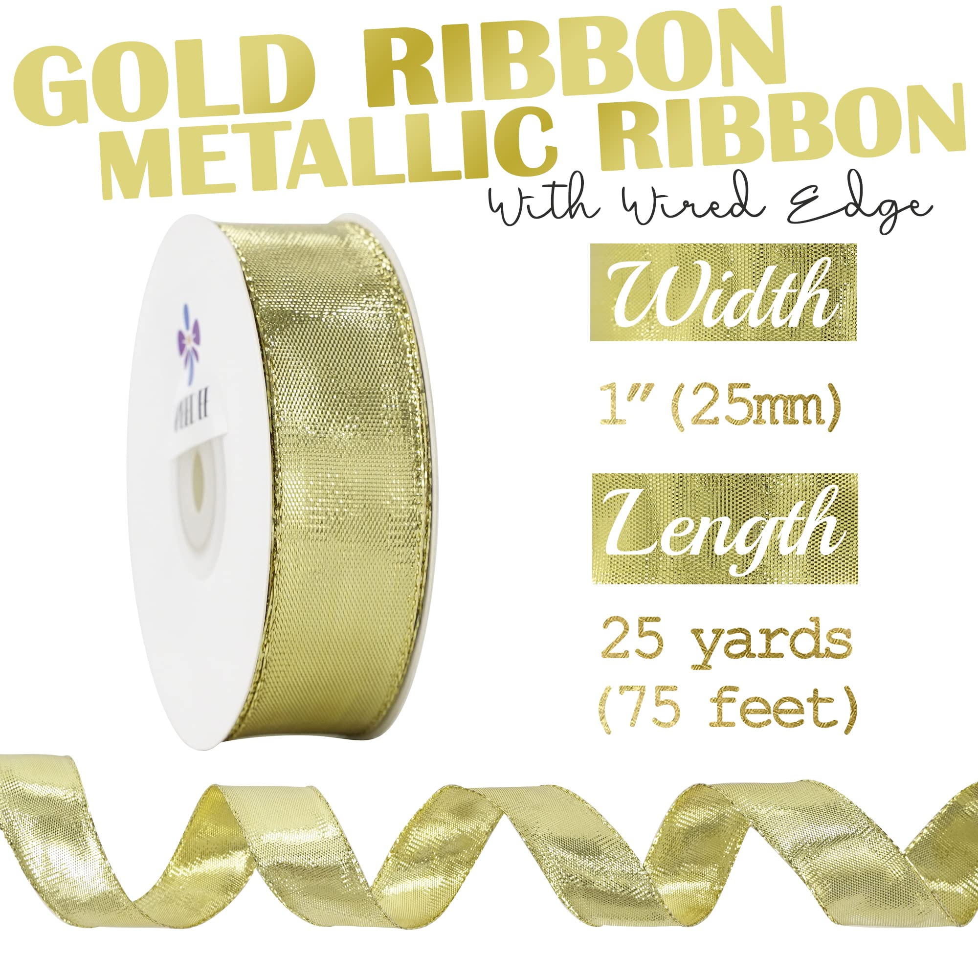 MEEDEE 3/8 Inch Satin Ribbon Set – 10 Rolls Rainbow Double Face Ribbon for Gift Wrapping, 5 Yards Each (Total 50 Yards), Decorative Ribbon for Presents & Party Favors