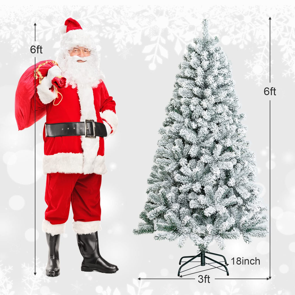 Goplus 7FT Pre-Lit Artificial Christmas Tree Auto-Spread/Close up Branches 11 Flash Modes with Multicolored 400 LED Lights & Metal Stand