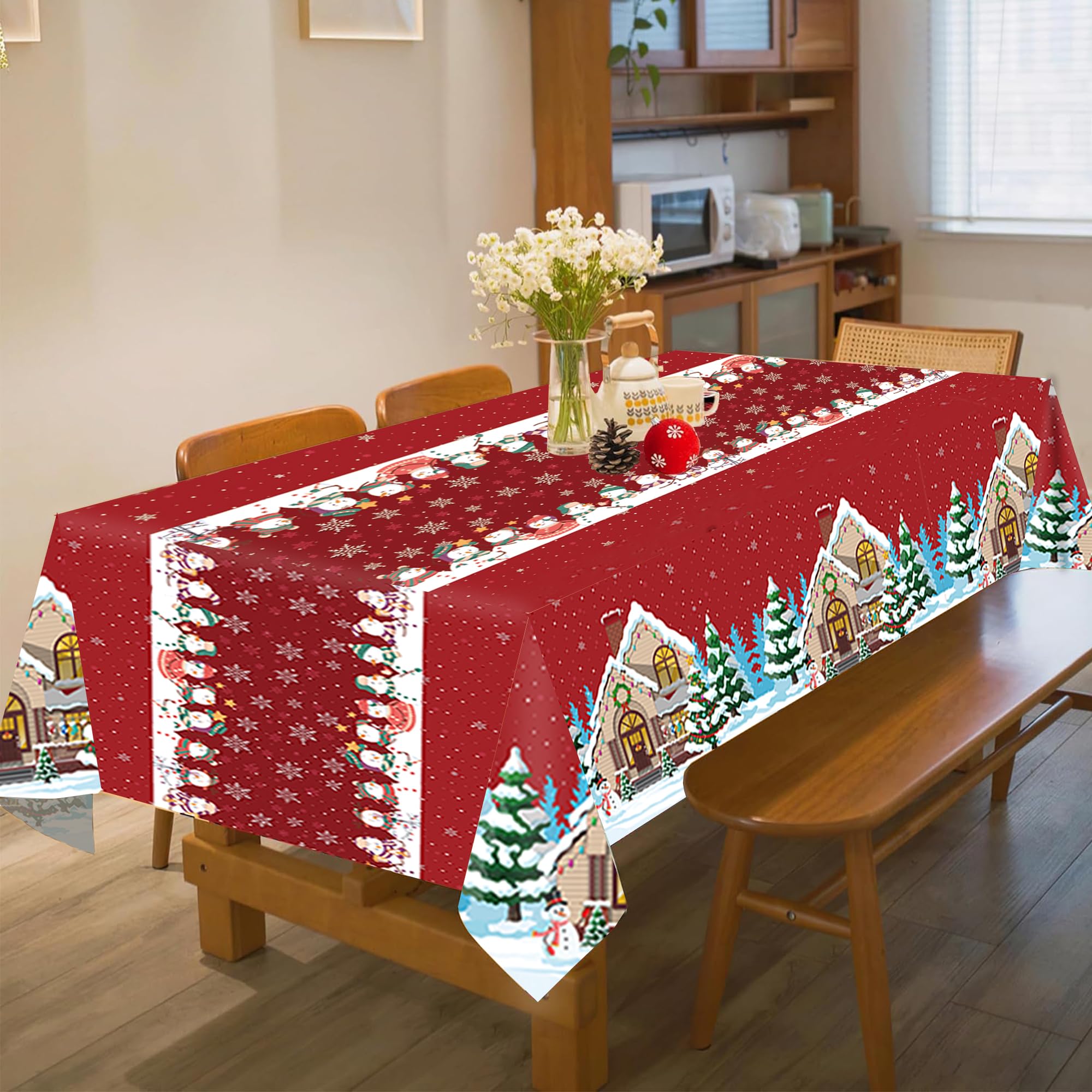 OHOME 4th of July Decorations - Red White and Blue Tablecloth for 250th Anniversary American USA Merchandise - Fourth of July Accessories for Home Outdoor | Patriotic American Flag Party Favors,2 Pack