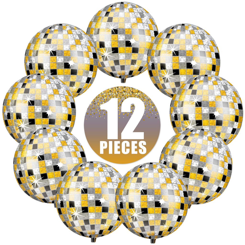 KatchOn, Large Gold Foil Balloons - 22 Inch, Pack of 12 | Gold Balloons for Graduation Decorations 2026 | Mylar Balloons for Anniversary, Wedding, Golden Birthday Party Decorations