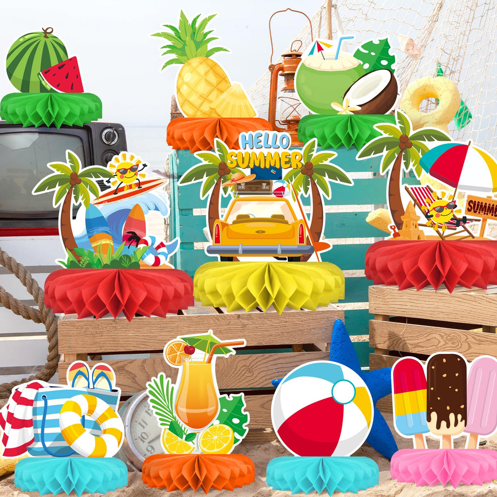 St Patrick's Day Decorations Set - St Patricks Day Honeycomb Centerpieces & Shamrock Beer Table Toppers, for Irish Classroom & St. Patrick's Day Party Supplies