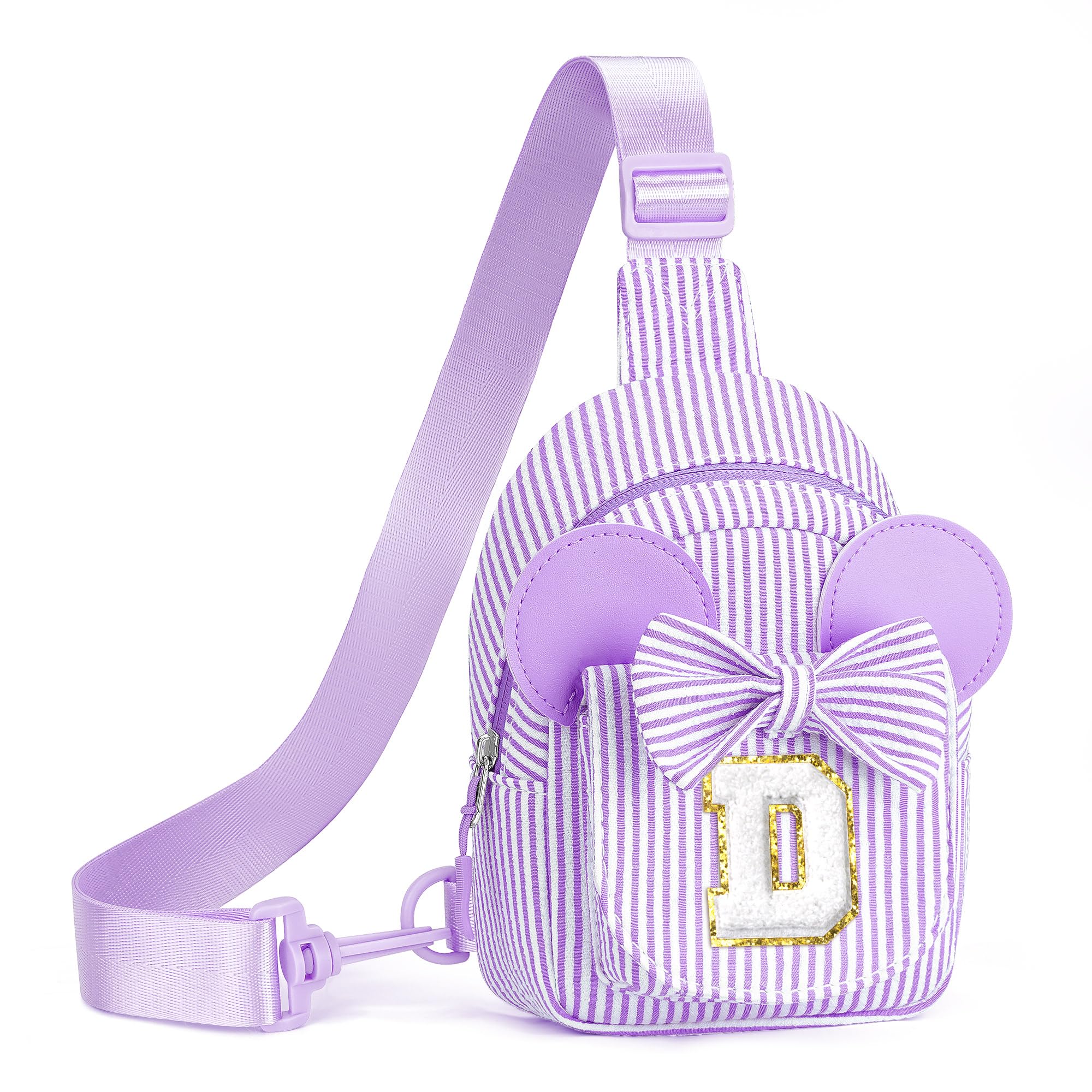 Birthday Gifts for Girls Kids, Personalized Small Initial Pink Sling Bag for Kid Girls | Small Initial Monogram Fanny Packs Crossbody Bag Purse for Girl Kid Year Old Birthday Gifts (Pink A)