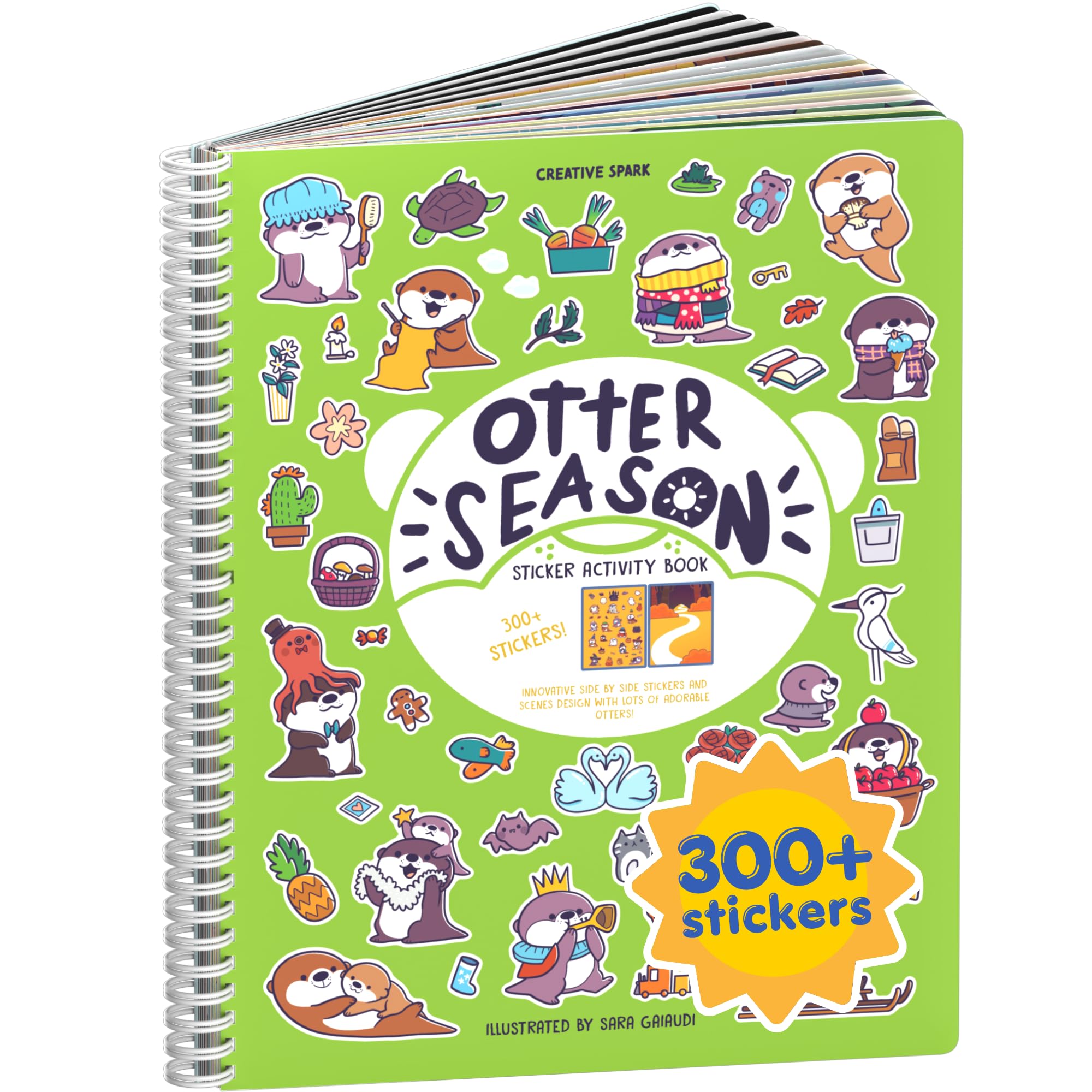 Halloween 500+ Kids Sticker Book by Cupkin Fun Toddler Holiday Activity Coloring and Sticker Book, Road Trip Essentials, 12 Coloring Pages 12 Side by Side Scenes for Ages 2–8 Years