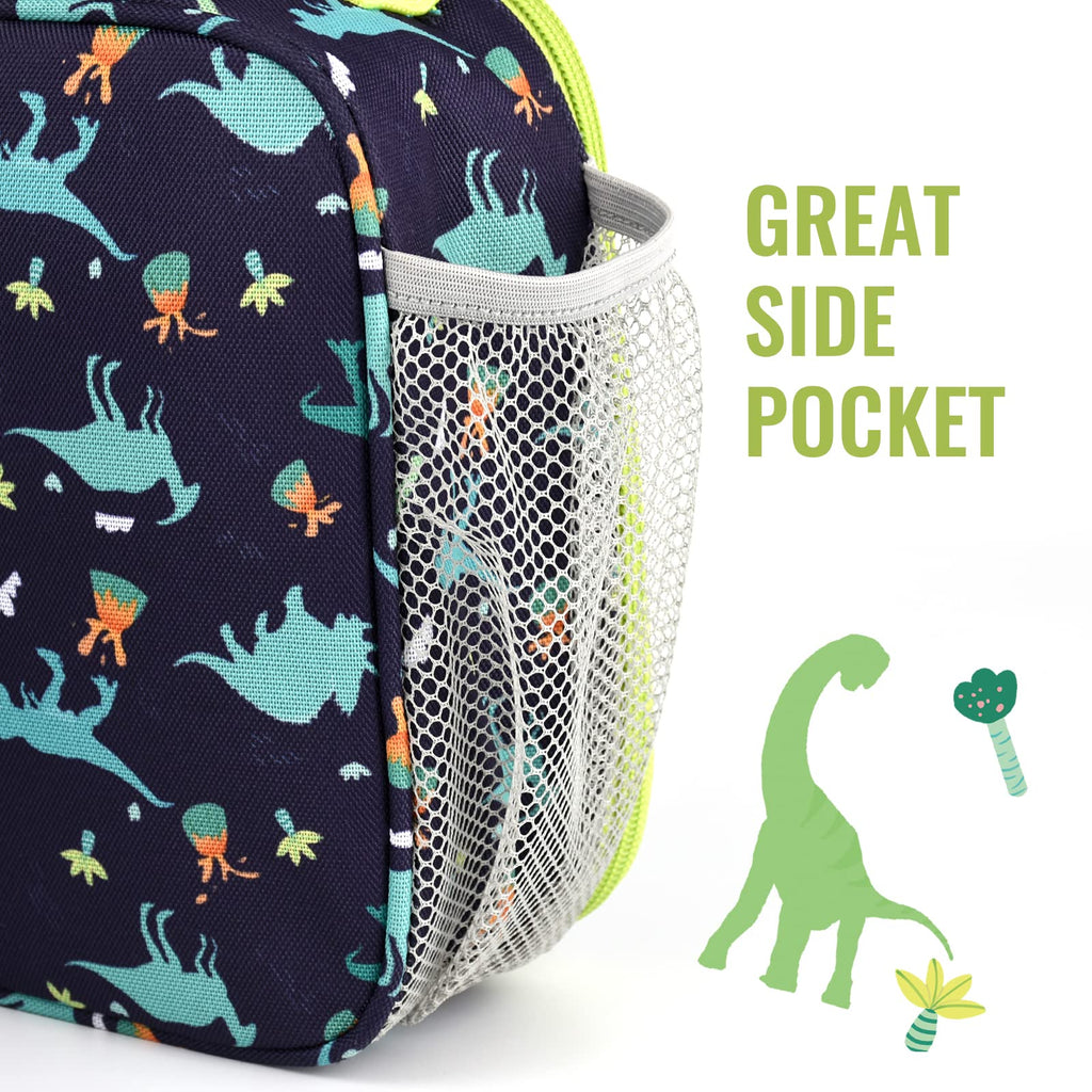 Genteen Lunch Box Kids, Insulated Lunch Bag Kids Boys Girls Back to School, Soft Lunch Box for Men Reusable Lunchbox for Office,Outdoor,School (Black)