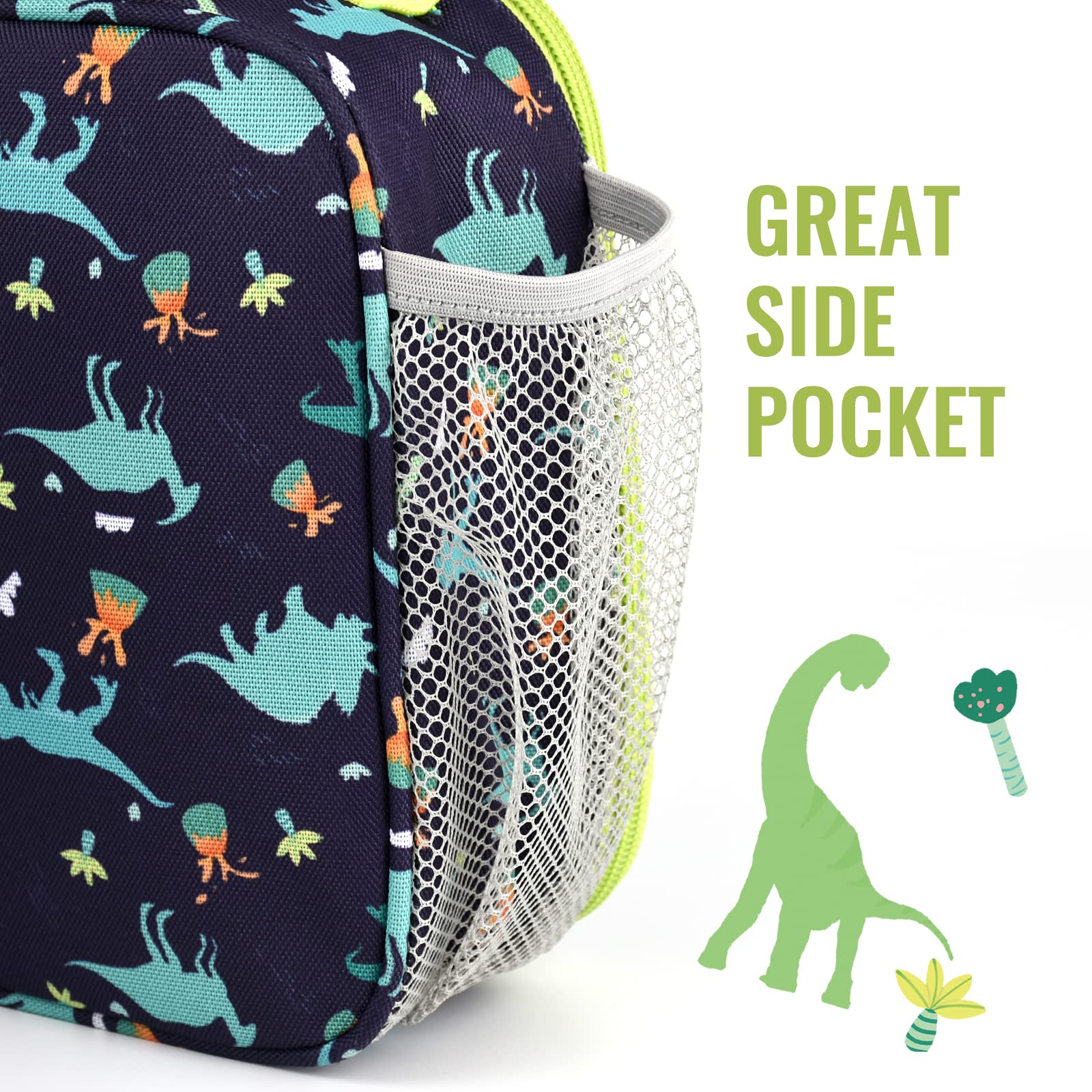 Genteen Lunch Box Kids, Insulated Lunch Bag Kids Boys Girls Back to School, Soft Lunch Box for Men Reusable Lunchbox for Office,Outdoor,School (Black)