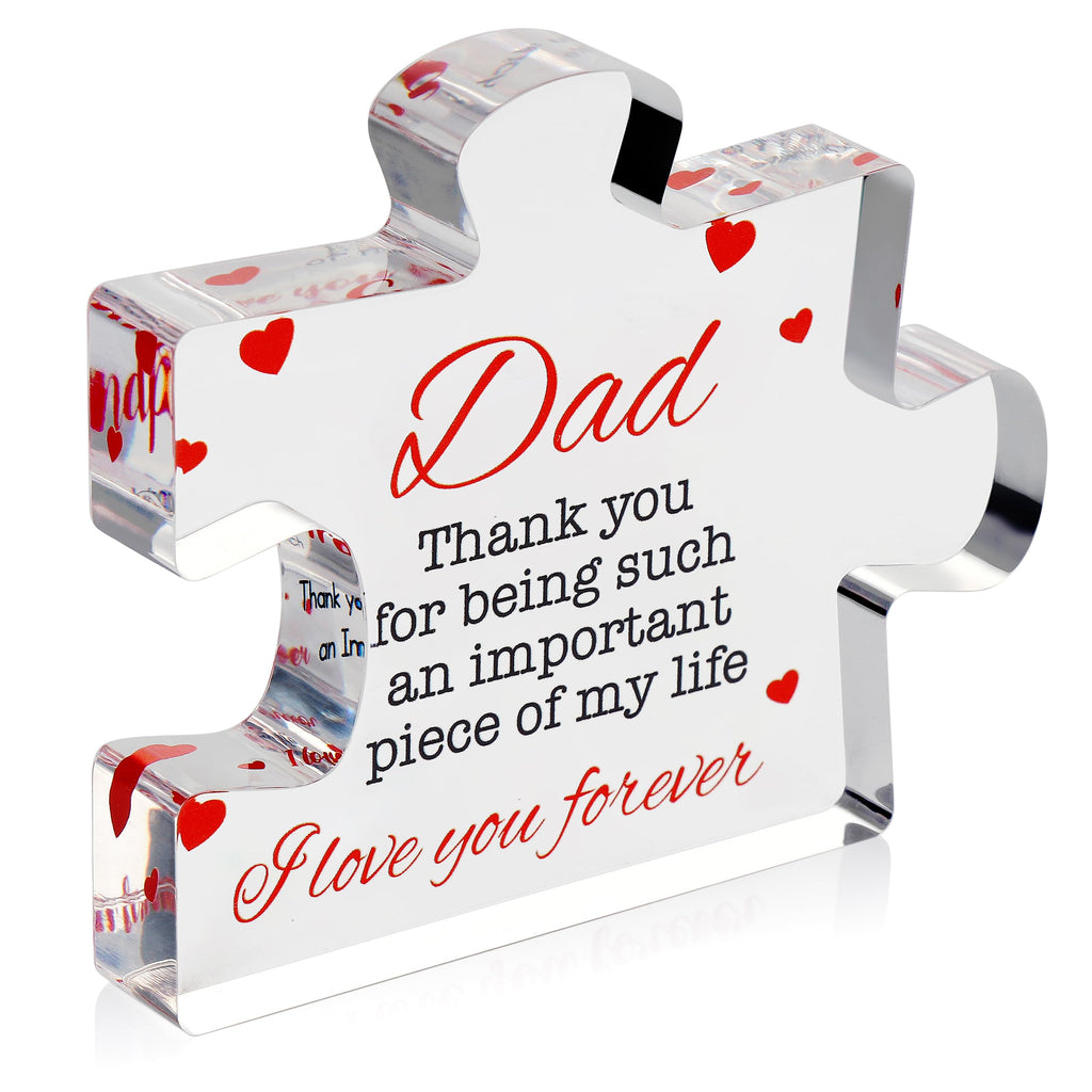 Engraved Acrylic Block Puzzle - Sentimental Gift for Her - Valentine's Day & Fiance Birthday Gift