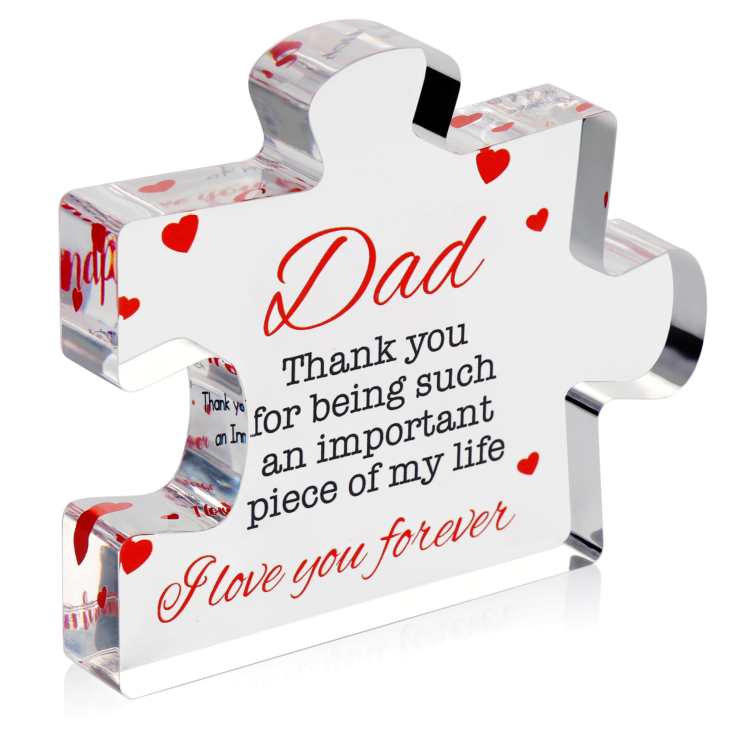Engraved Acrylic Block Puzzle - Sentimental Gift for Her - Valentine's Day & Fiance Birthday Gift