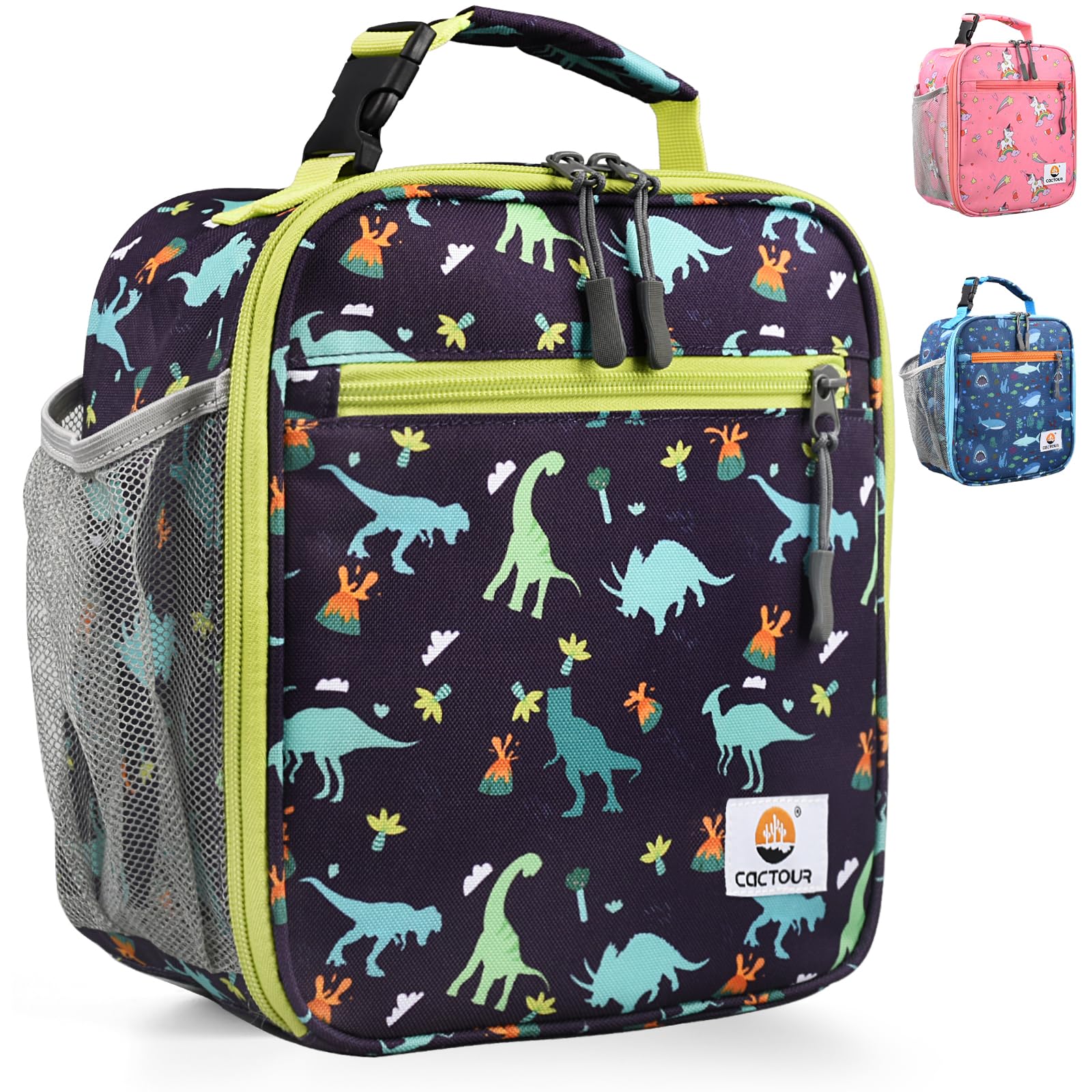 CaCTOUR Lunch Box Kids,Premium Insulated Lunchbox for Girls Boys,Soft Mini Cooler Bag Back to School Thermal Reusable Lunch Bag for Work School Picnic (Blue)