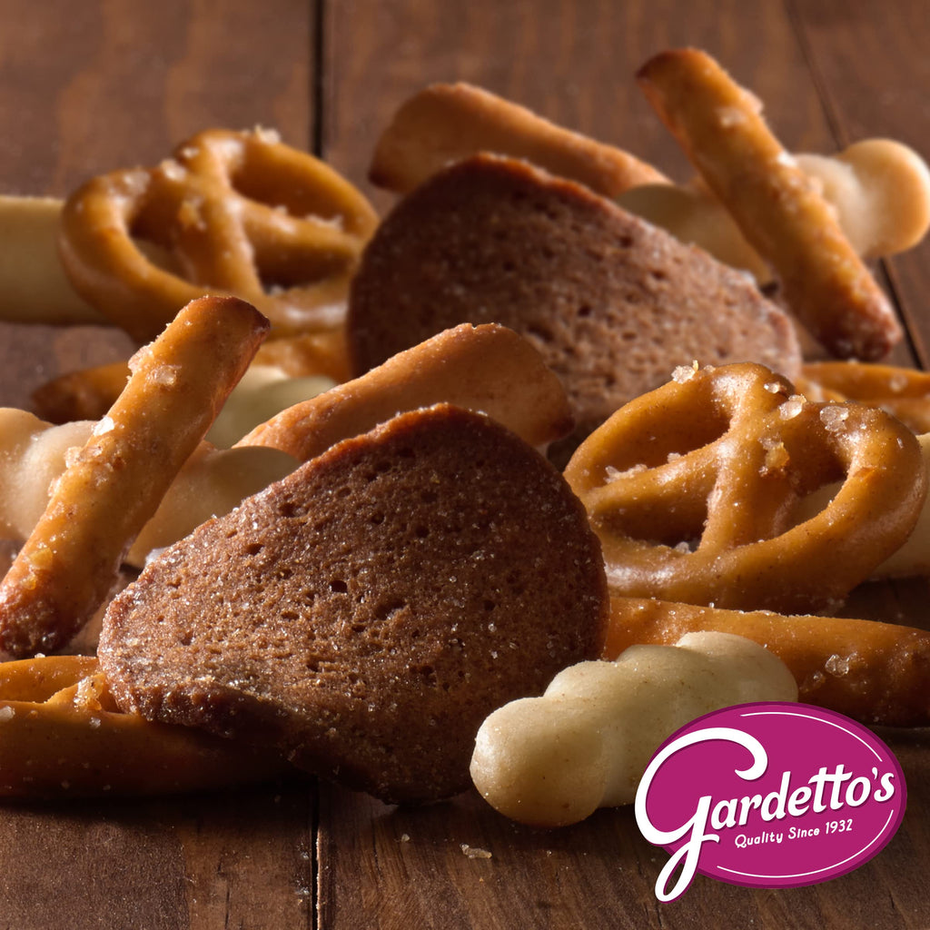 Gardetto's Original Recipe Snack Mix, Crunchy Breadsticks, Pretzels & Roasted Rye Chips, Kosher Snacks Multipack, 10 Single-Serve Bags, Individually Wrapped Party & Family Pack, 17.5 oz Bulk Box