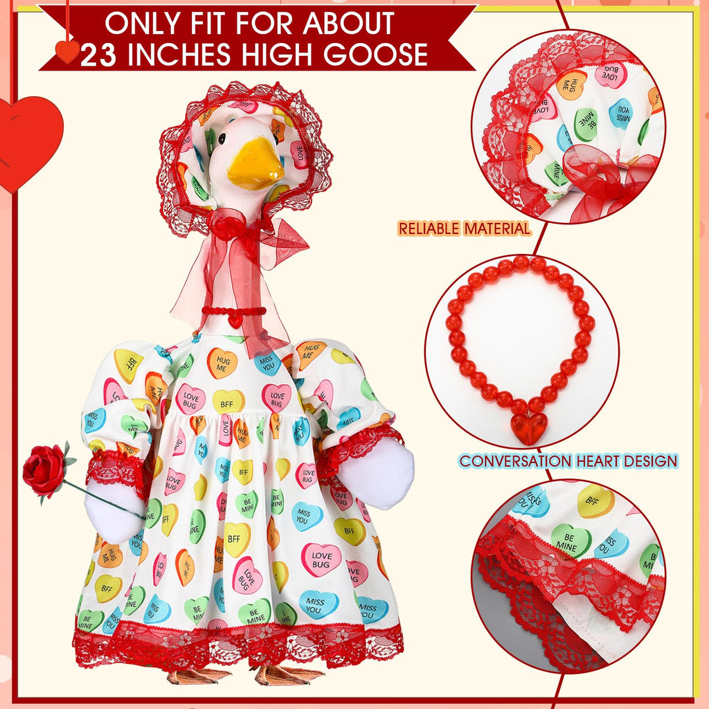 Suzile Fall Maple Porch Goose Outfit Autumn Goose Clothes for 23 Inch Cement or Plastic Geese Costume for Yard Lawn Outdoor Garden Patio Concrete Duck Statue Dress Thanksgiving Party Holiday Decor
