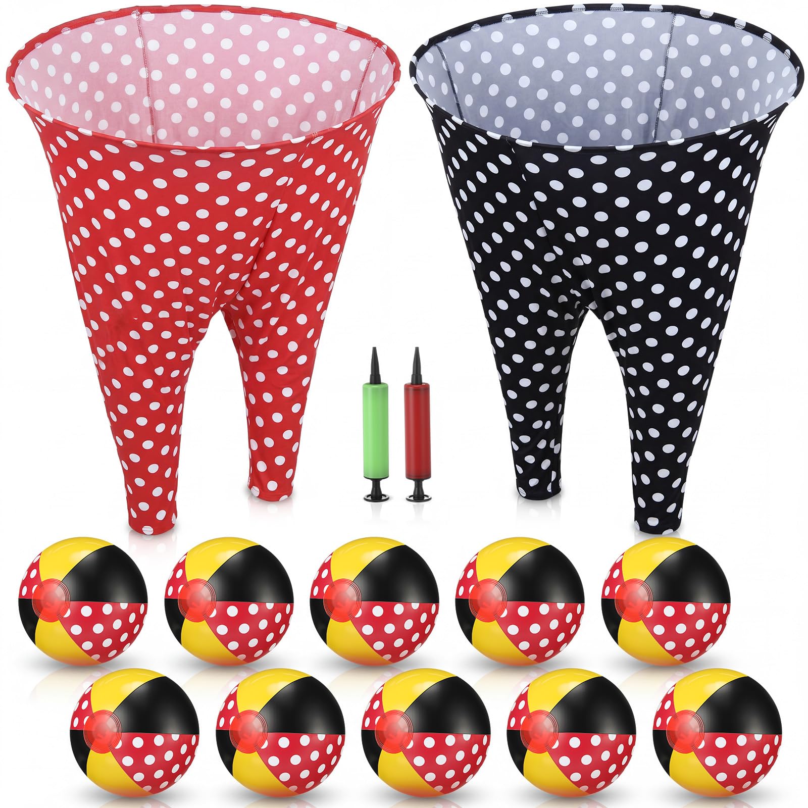 14 Pcs Granny Pants Yard Game Sets with 2 Oversized Gaint Pants & 10 Bouncy Balls & 2 Air Pump Hilarious Outdoor Tossing Game for Adult Family Gathering Backyard Party