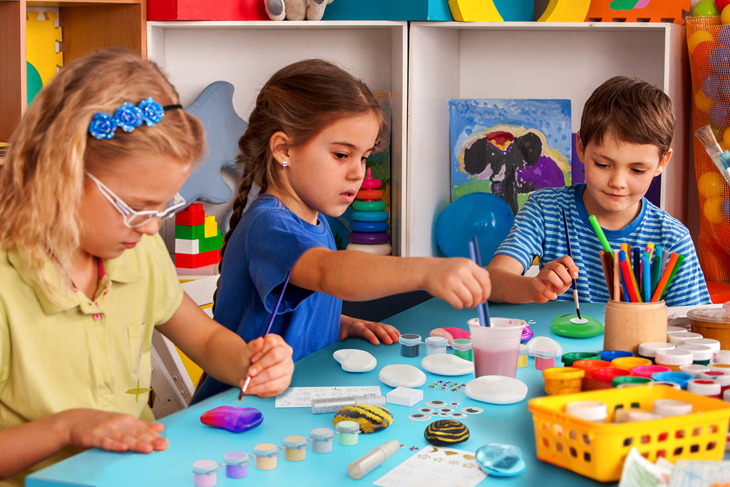 Dan&Darci Kids Rock Painting Kit - Glow in The Dark - Gifts Arts & Crafts for Boys and Girls Ages 6-12 - Craft Activities Kits - Creative Art Toys for 6, 7, 8, 9, 10, 11 & 12 Year Old Kid
