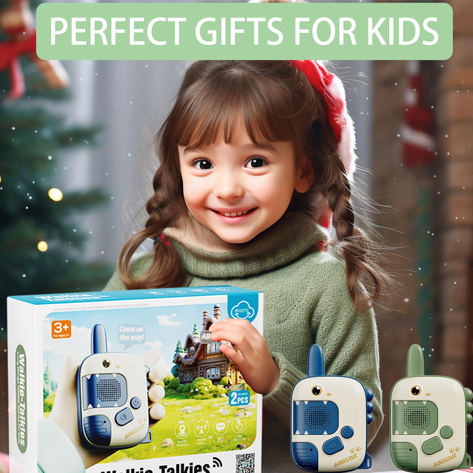 JKGIFTS Walkie Talkies Toys for Girls:Unicorn Toys 2 Pack Birthday Gifts for 3 4 5-7 8 Year Old Girls Toy for 4 5 6 7 8-10 Year Old Camping Outdoor Game,Christmas Stocking Stuffers for Girls Kids