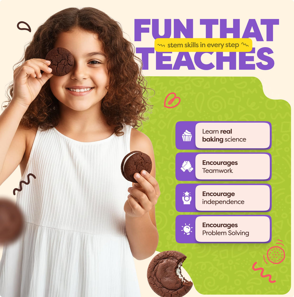 Baketivity DIY Cake Pop Baking Kit for Kids - Premeasured Ingredients, Decorating Supplies