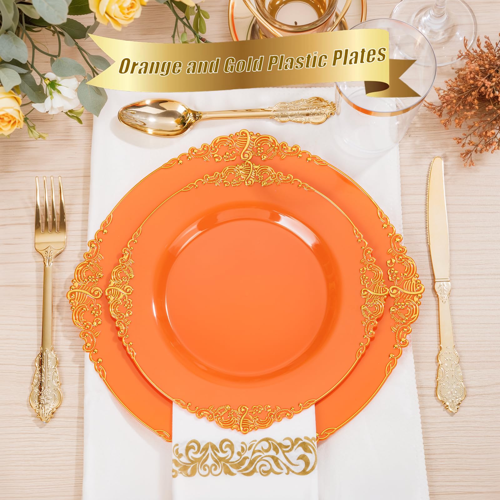 Nervure 175PCS Clear Blue Plastic Plates - Plastic Dinnerware Set Include 25Dinner Plates, 25Dessert Plates, 25Cups, 25Forks, 25Knives, 25Spoons, 25Napkins Perfect for Wedding & Party