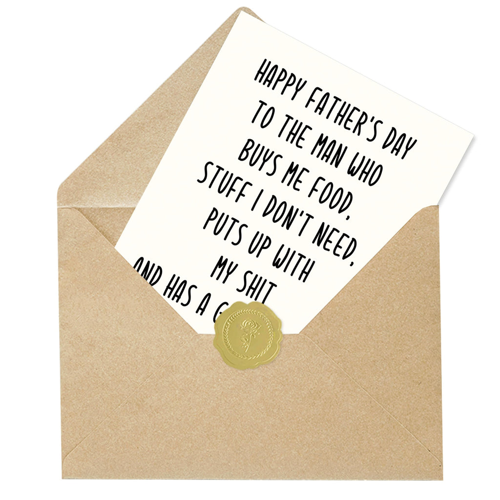 IDU Fathers Day Card, Funny Fathers Day Cards Gifts Decorations for Dad from Daughter, Happy Father's Day Cards Gifts Ideas with Envelope, Cute Humor Like Father Like Daughter Card