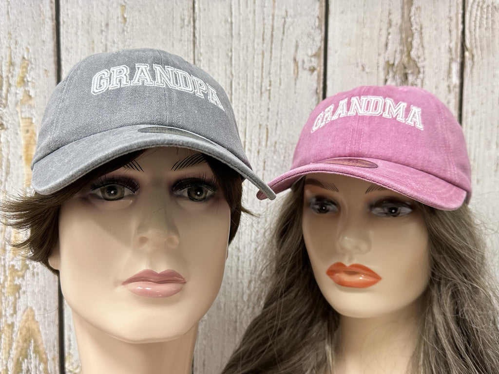Embroidered Hats for Uncle Auntie Grandpa Grandma Mama Mini