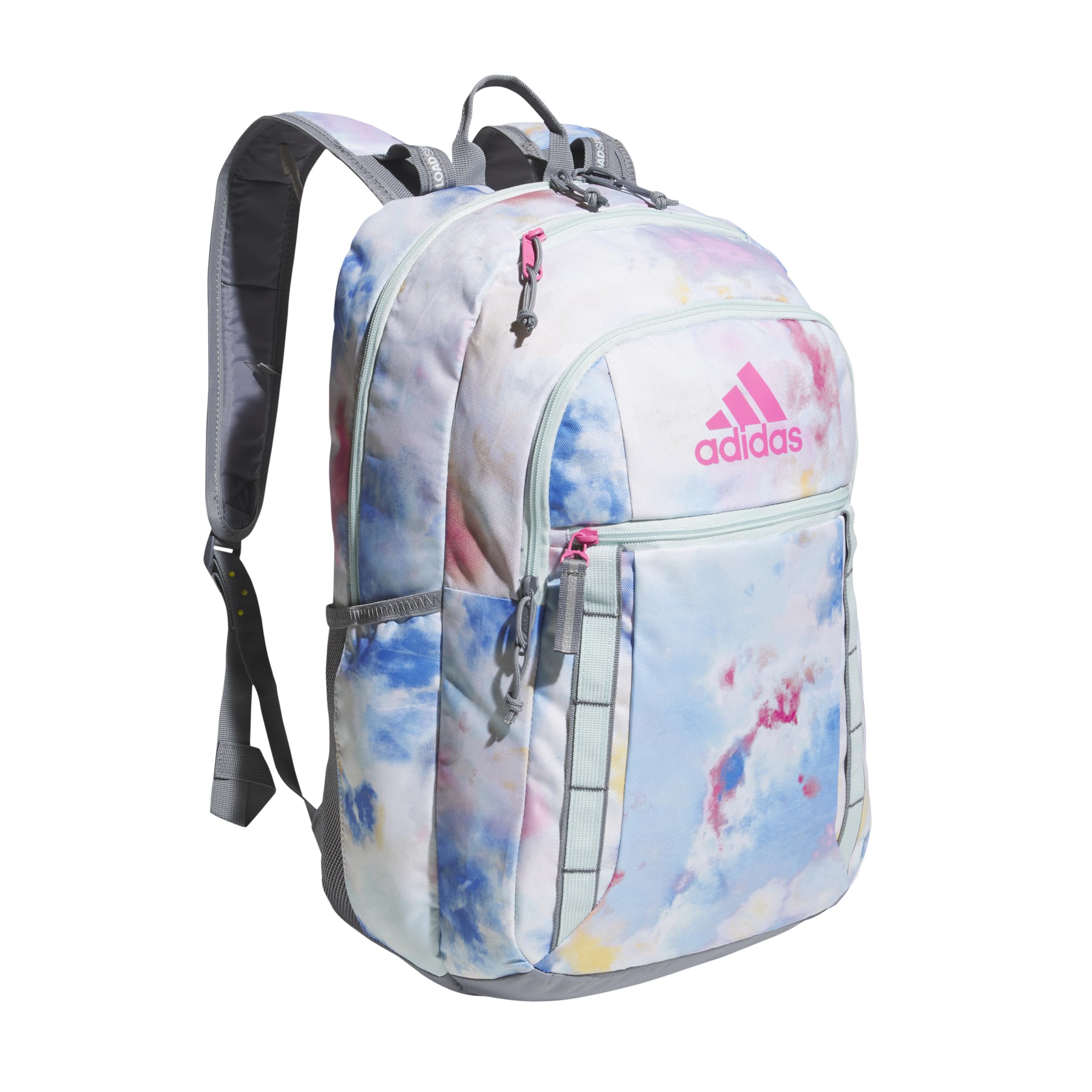 adidas Excel 7 School Backpack for Laptop, Gym and Travel, 34L, Twill White/Black/7.5, OSFA