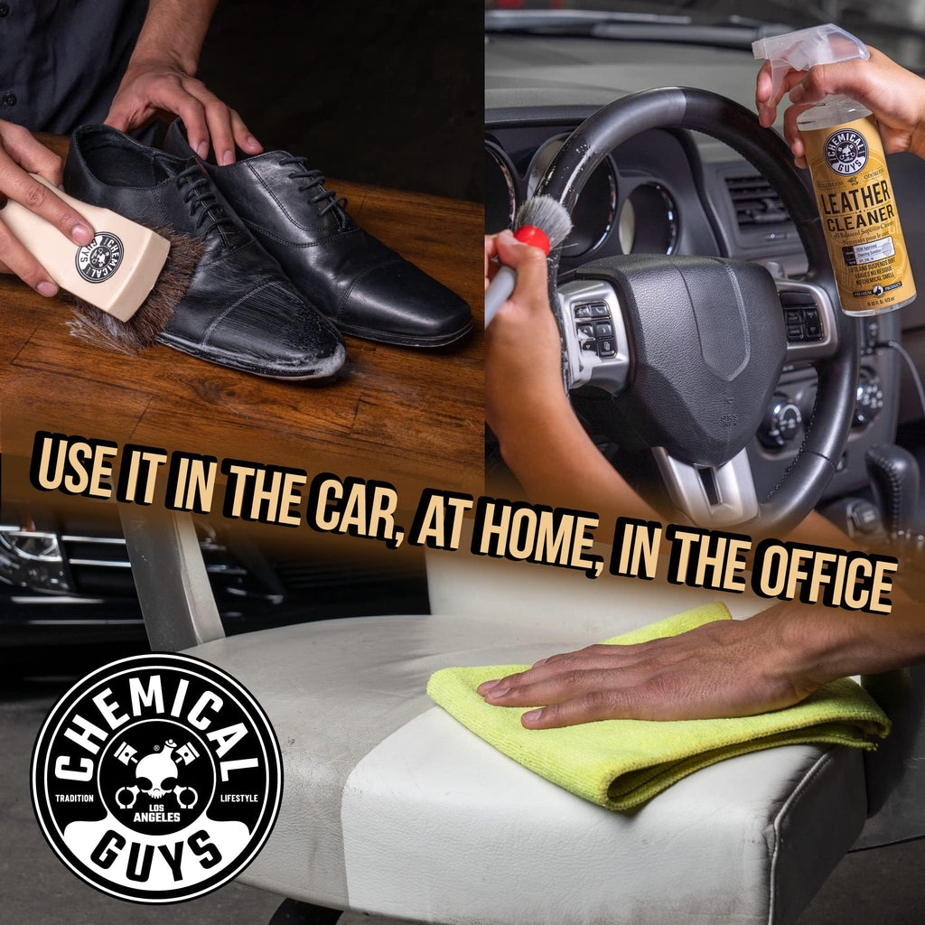 Chemical Guys Leather Cleaner and Conditioner Kit - Car Cleaner and Conditioner, Safely Cleans & Conditions Leather Car Interiors, Furniture, Shoes, Boots, Bags, Apparel & More, 2 Bottles (16 oz Each)