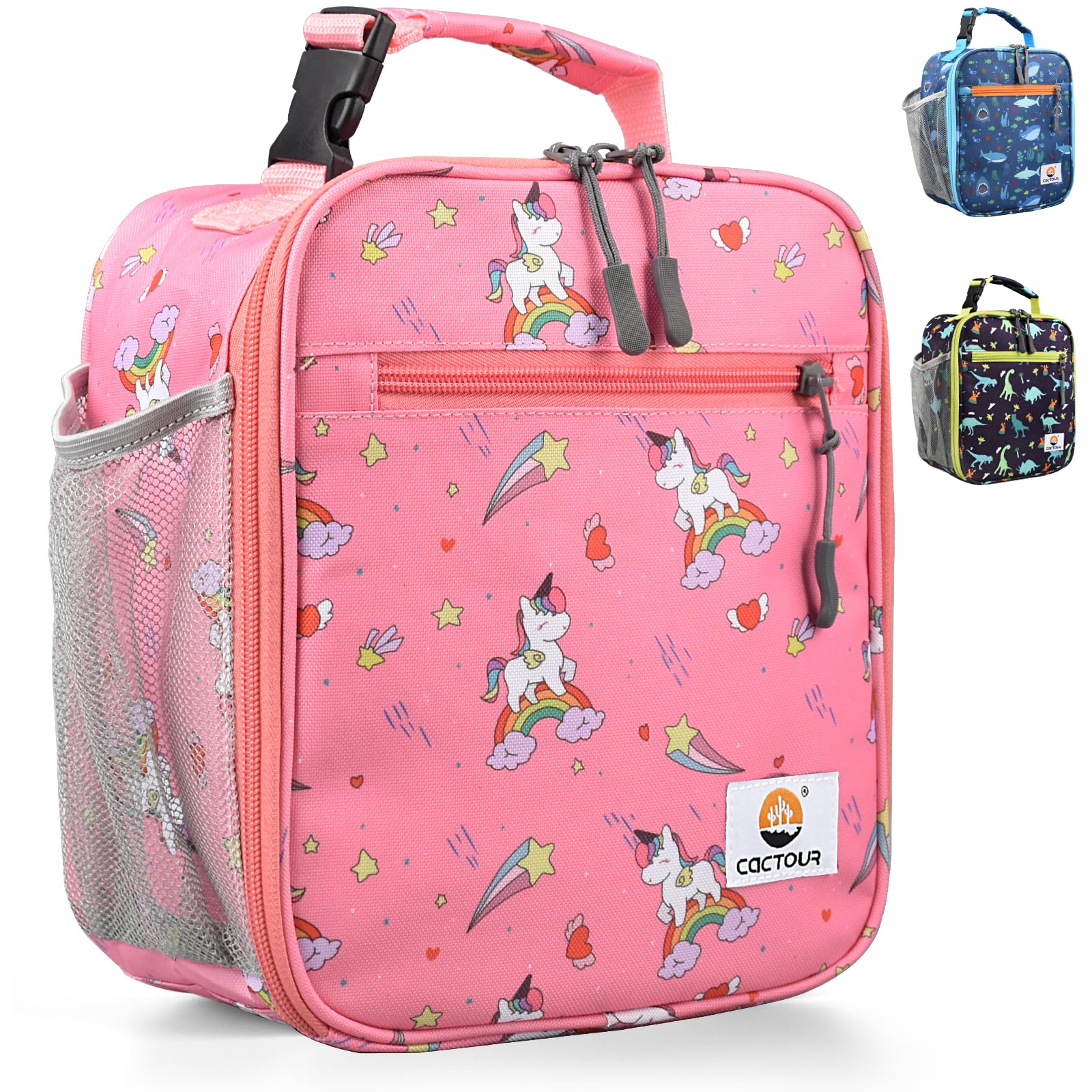 CaCTOUR Lunch Box Kids,Premium Insulated Lunchbox for Girls Boys,Soft Mini Cooler Bag Back to School Thermal Reusable Lunch Bag for Work School Picnic (Blue)