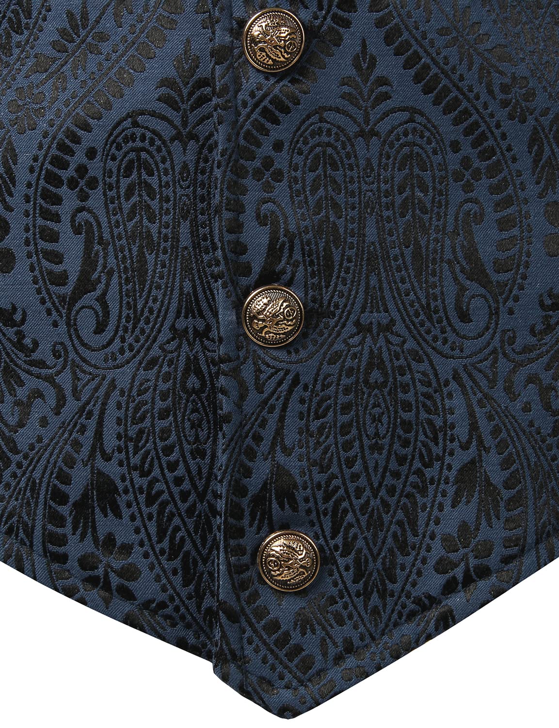 VATPAVE Mens Victorian Suit Vest Steampunk Gothic Waistcoat