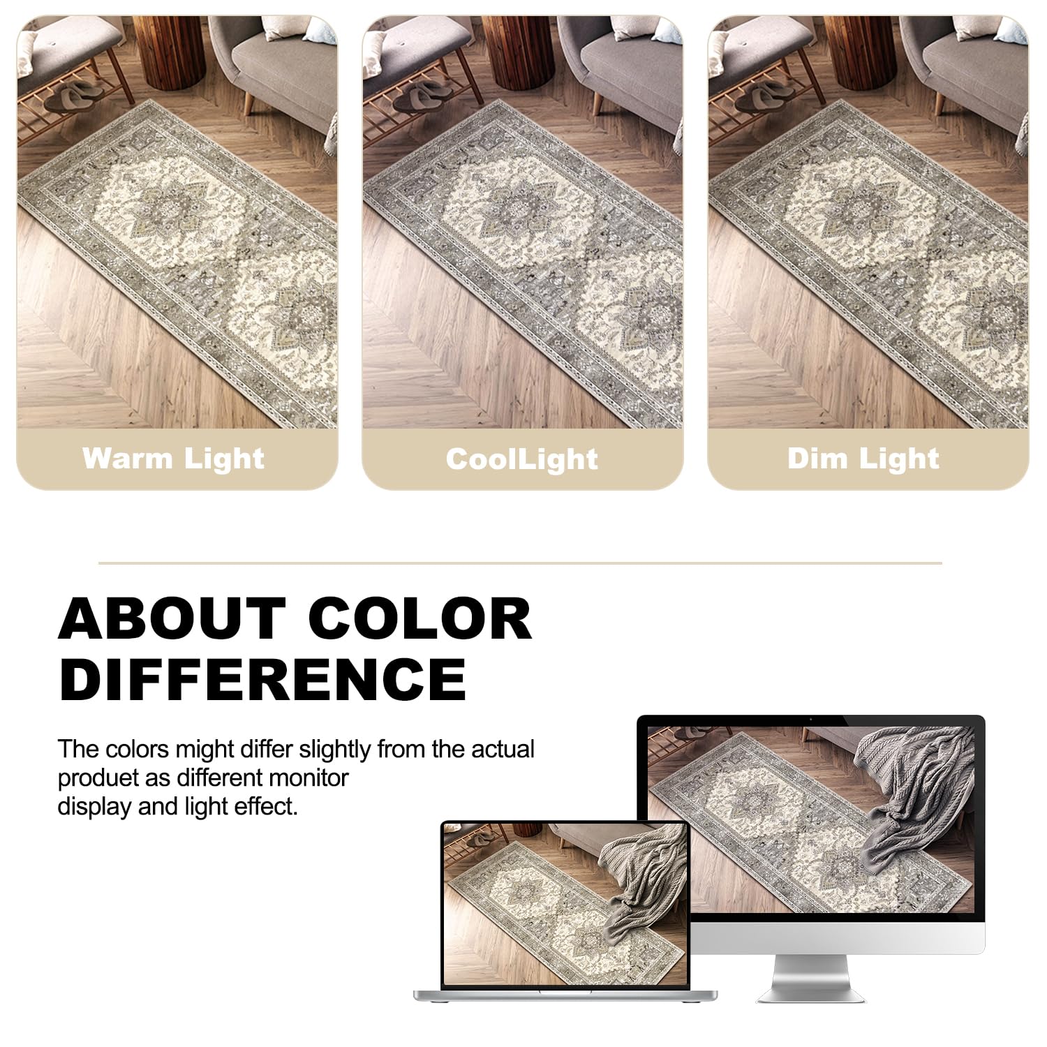 Yamaziot Christmas Kitchen Rugs Sets of 3, Non Slip Kitchen Mats for Floor with Rubber Backing, Holiday Christmas Snowflake Runner Rug Decor Home Decorations for Kitchen, Laundry Room, Hallway