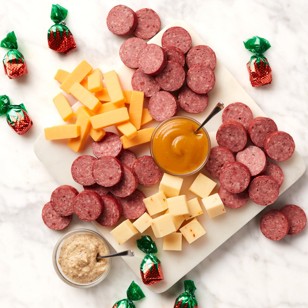 Hickory Farms Farmhouse Meat & Cheese Food Gift Basket (Small) - Box Set | Charcuterie Board Food | Summer Sausage | Father's Day | Mother's Day | Easter | Christmas | Holiday | Housewarming | Gourmet | Sympathy | Care Package
