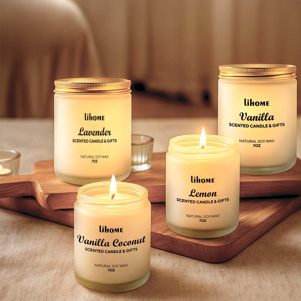 Christmas Candles - Christmas Gifts for Women, Aromatherapy Candle for Home Scented, Natural Soy Wax Vanilla Scented Candles