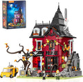 Lumibricks Halloween Midnight Haunted Mansion Lighting Building Bricks Set - Ghost Specter Phantom House City Town Modular Collection Kit 2617 Pcs for Adults & Teens