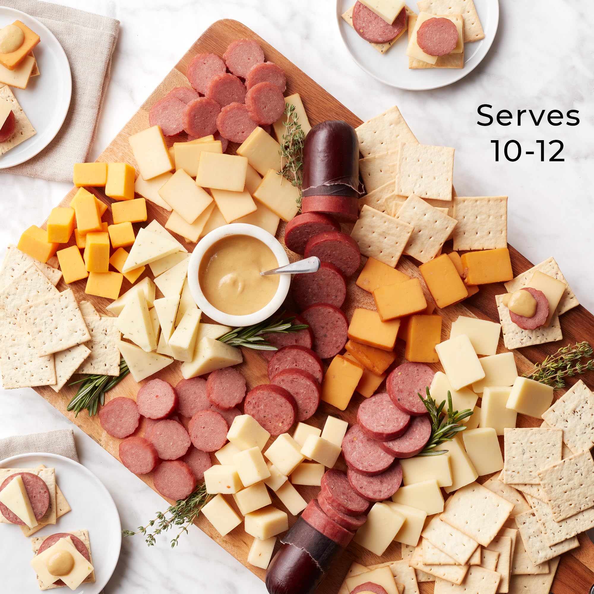 Hickory Farms Farmhouse Meat & Cheese Food Gift Basket (Small) - Box Set | Charcuterie Board Food | Summer Sausage | Father's Day | Mother's Day | Easter | Christmas | Holiday | Housewarming | Gourmet | Sympathy | Care Package