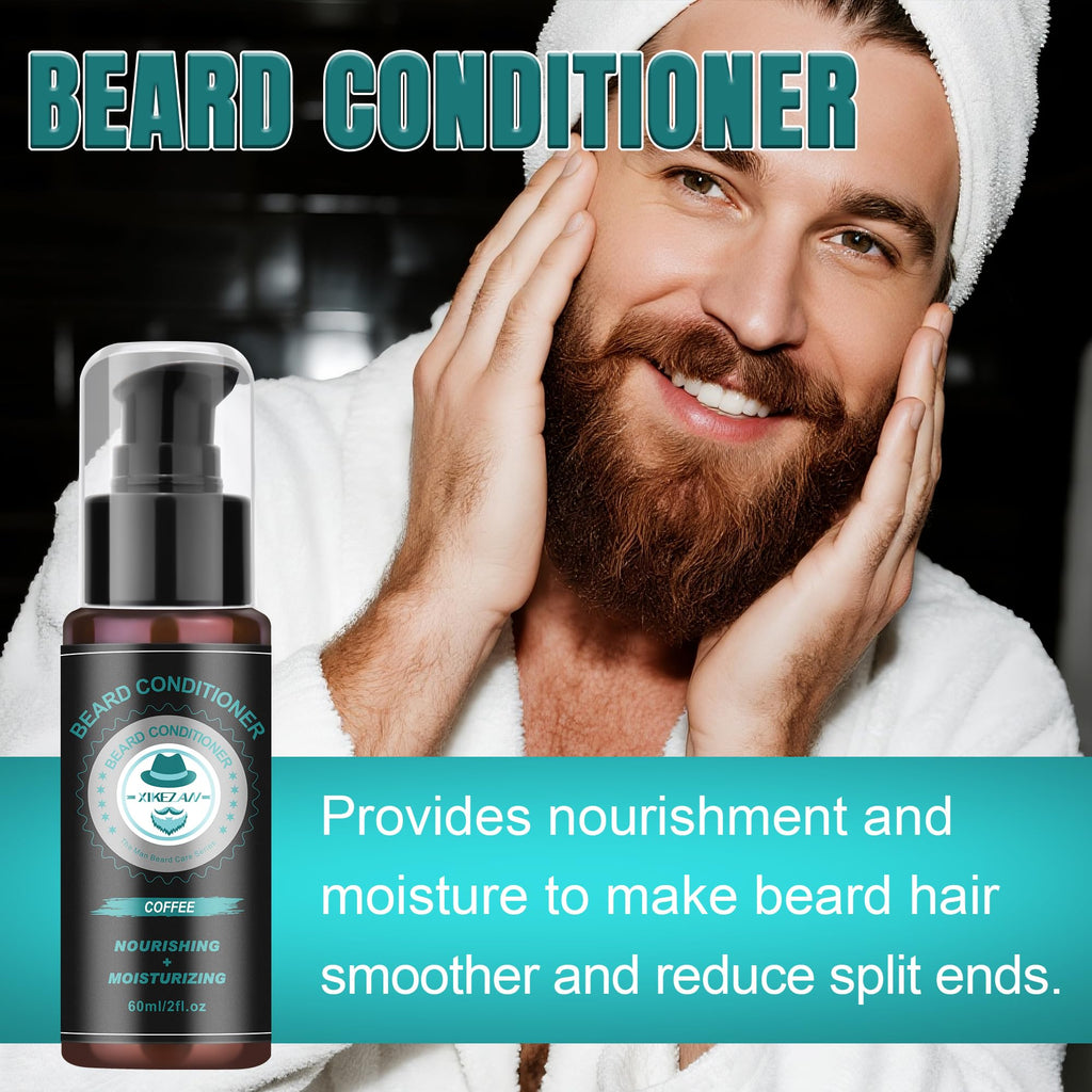 XIKEZAN Fathers Day Gifts for Dad Husband,Beard Kit for Men Grooming & Care w/Beard Conditioner, Wash,Oil,Balm,Birthday Valentines Easter Gifts for Mens Him Boyfriend Christmas Stocking Stuffers