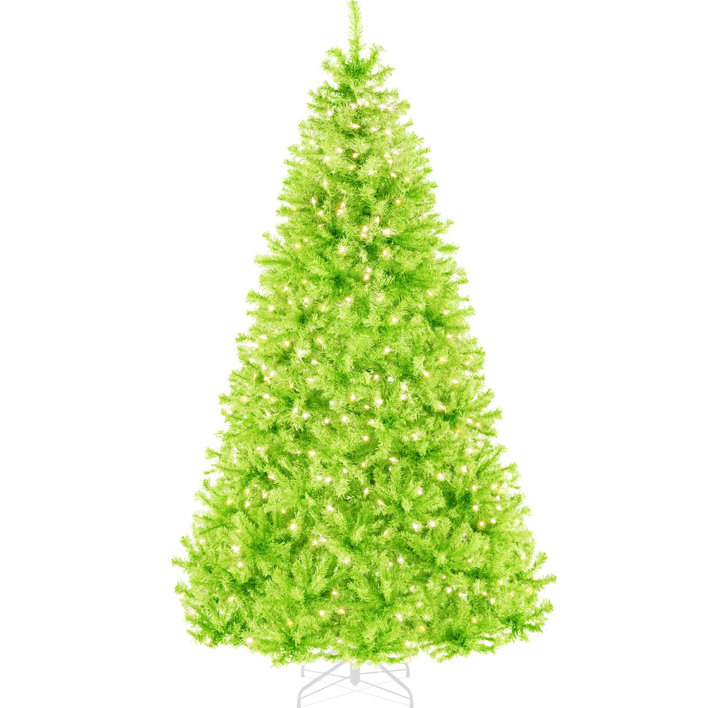 Best Choice Products White Christmas Tree 6ft Pre-Lit Artificial Pine Tree Premium Holiday Decoration w/Warm White Lights, Stand, Easy Assembly