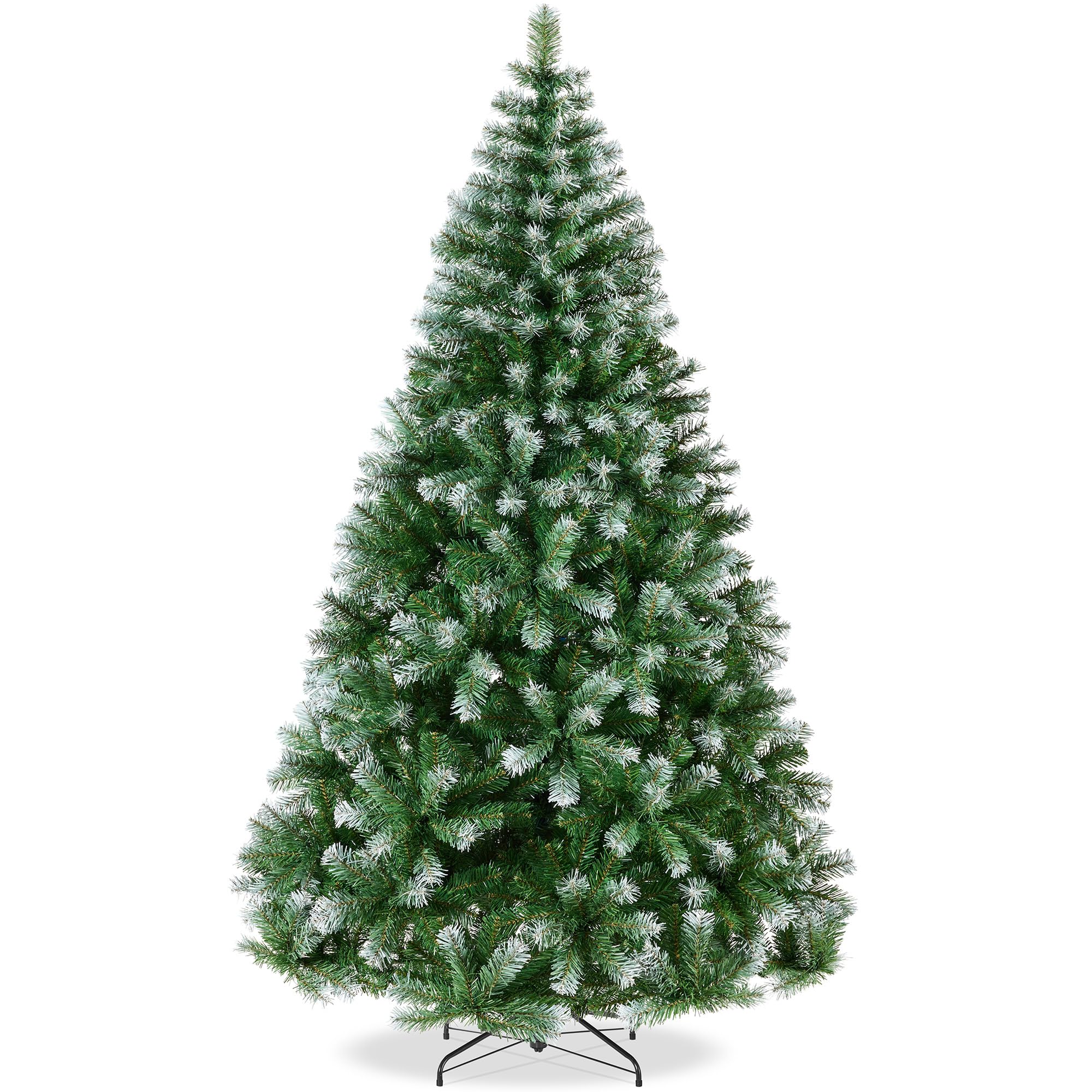 Best Choice Products Artificial Christmas Tree, 6ft Premium Unlit Hinged Design, Dense Branches Realistic Holiday Décor w/Easy Assembly, Base