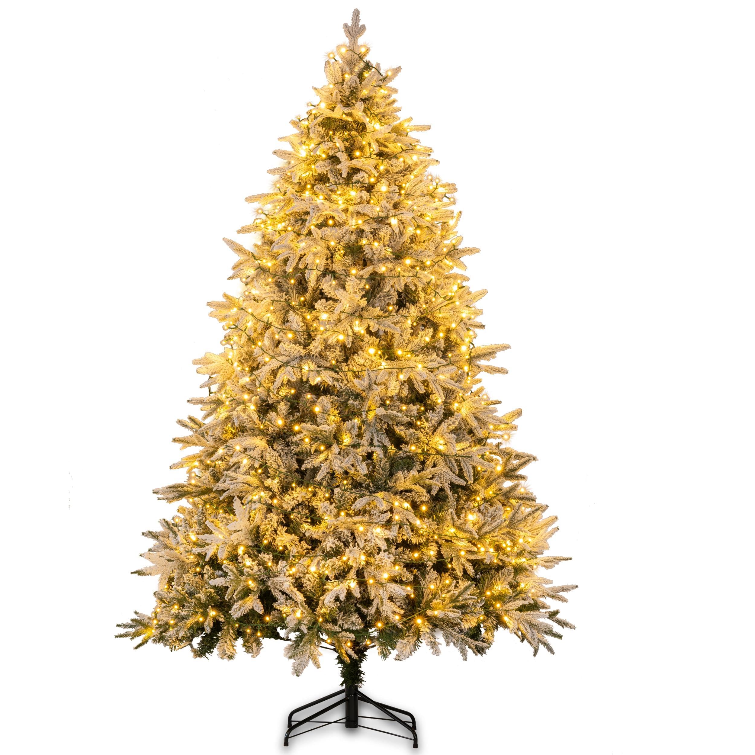 Sunnyglade 4ft Artificial Christmas Tree with 240 LED Lights (Not pre-lit), Xmas Tree Full Tree with 300 Branch Tips & 11 Modes Light, RGB & Warm White Light, Foldable Stand for Home, Party Decor
