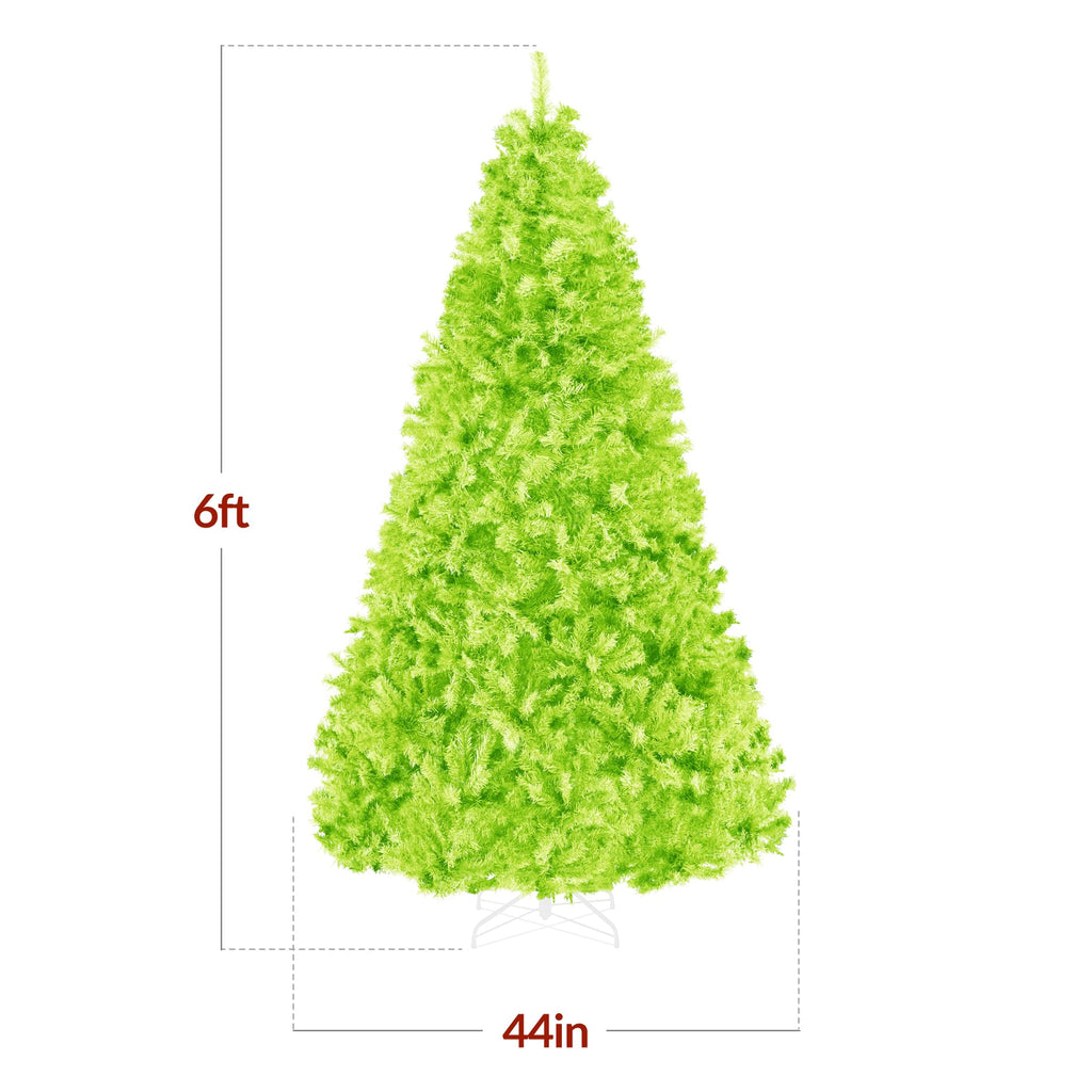 Best Choice Products Artificial Christmas Tree, 6ft Premium Unlit Hinged Design, Dense Branches Realistic Holiday Décor w/Easy Assembly, Base