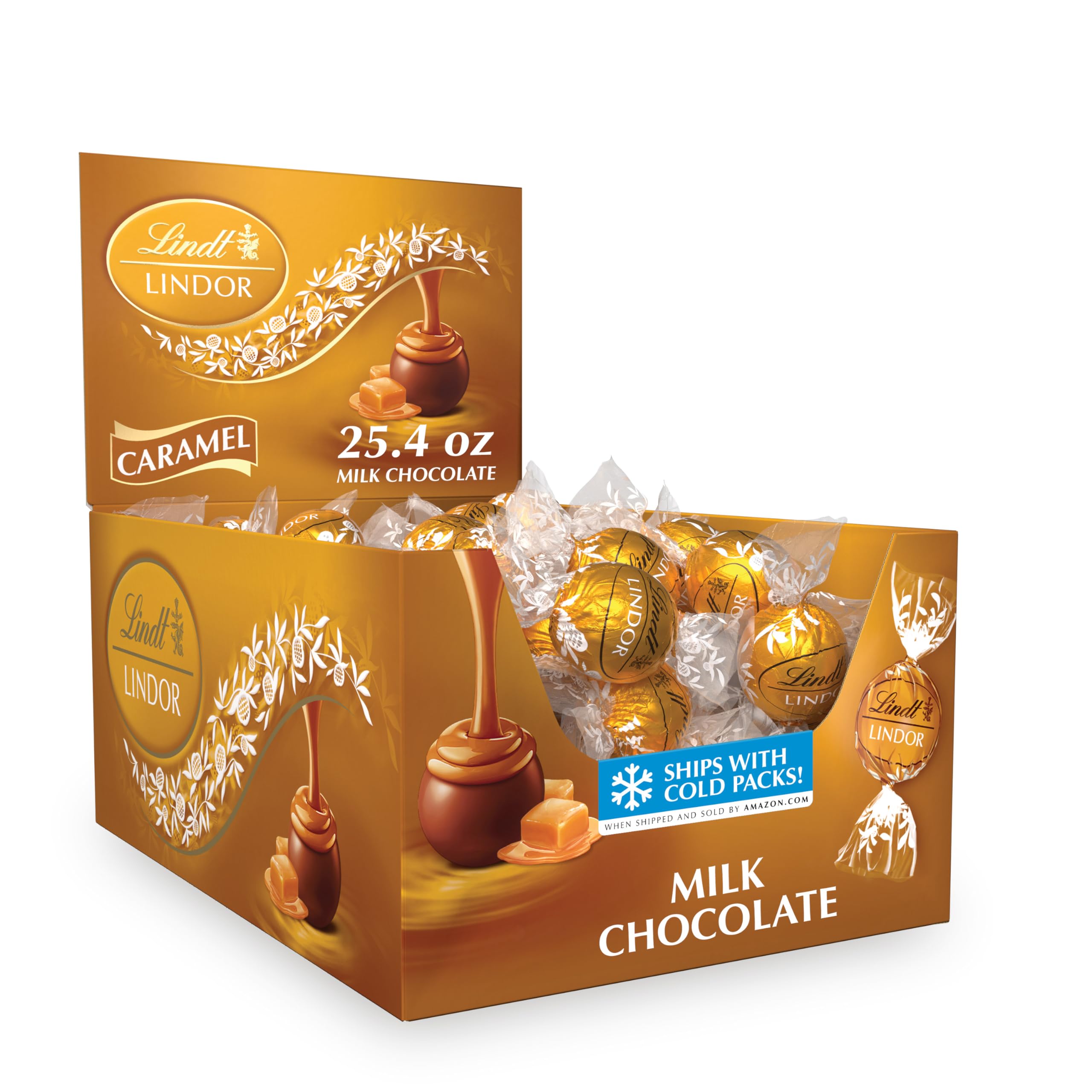 Lindt LINDOR Holiday Snickerdoodle White Chocolate Candy Truffles with Smooth, Melting Truffle Center, 8.5 oz. Bag