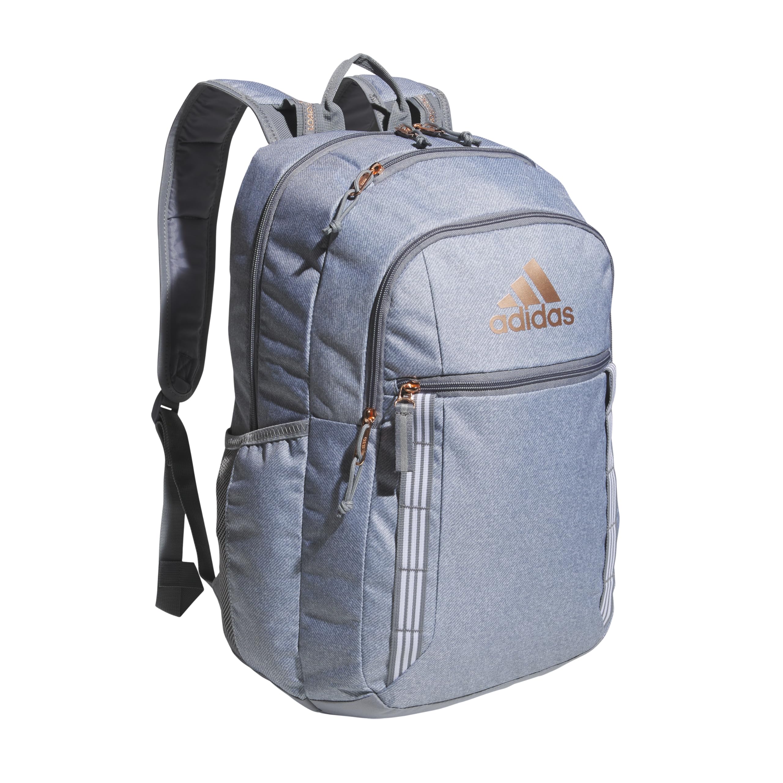 adidas Excel 7 School Backpack for Laptop, Gym and Travel, 34L, Twill White/Black/7.5, OSFA