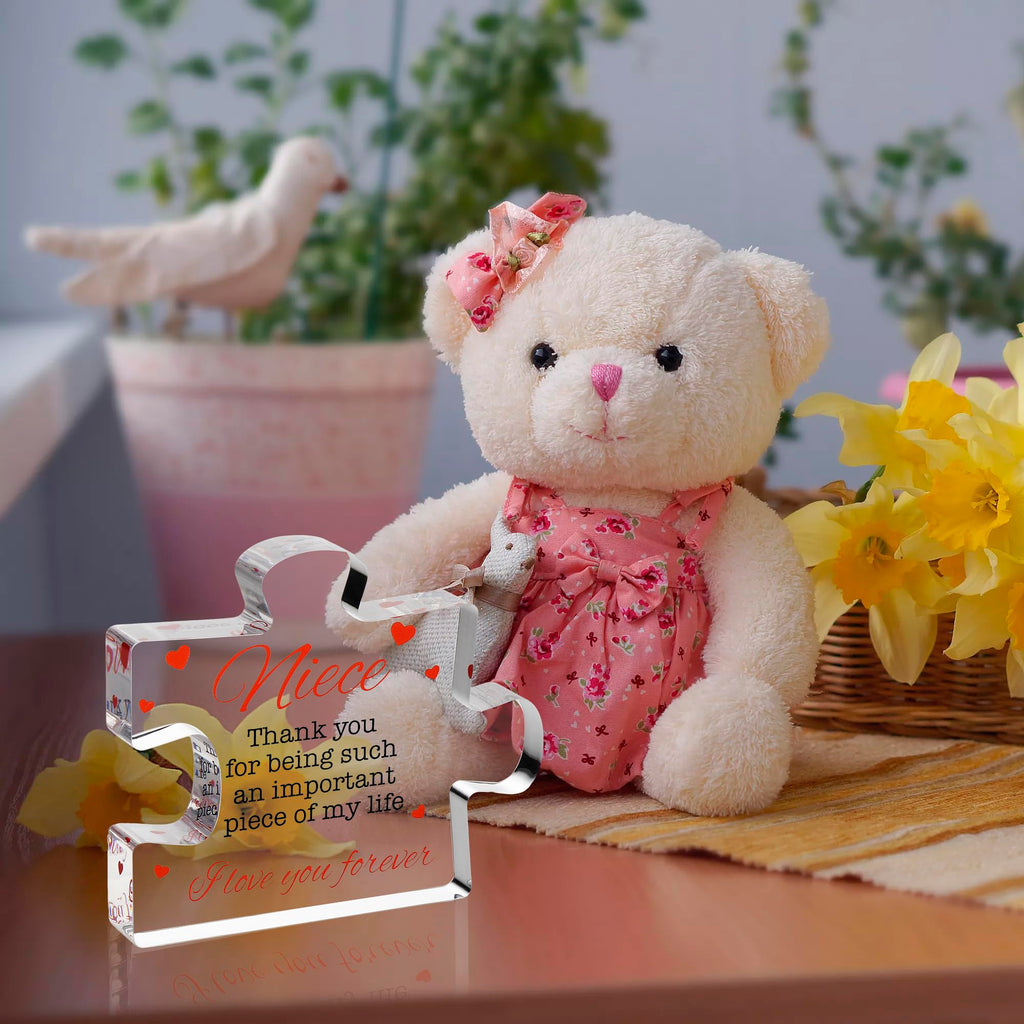 Engraved Acrylic Block Puzzle - Sentimental Gift for Her - Valentine's Day & Fiance Birthday Gift