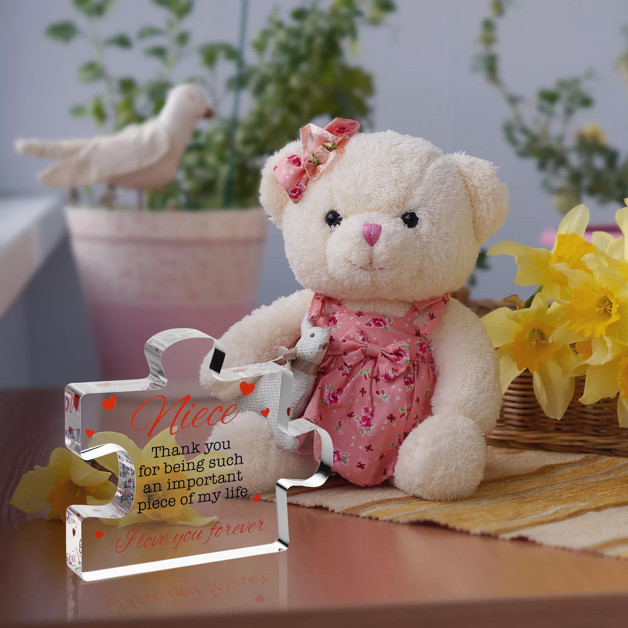 Engraved Acrylic Block Puzzle - Sentimental Gift for Her - Valentine's Day & Fiance Birthday Gift