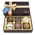 Cookies Gift Basket - Chocolate Gift Basket for Birthday Treats for Women and Men - Fancy Chocolate Covered Cookies for Gifting, 6 Count