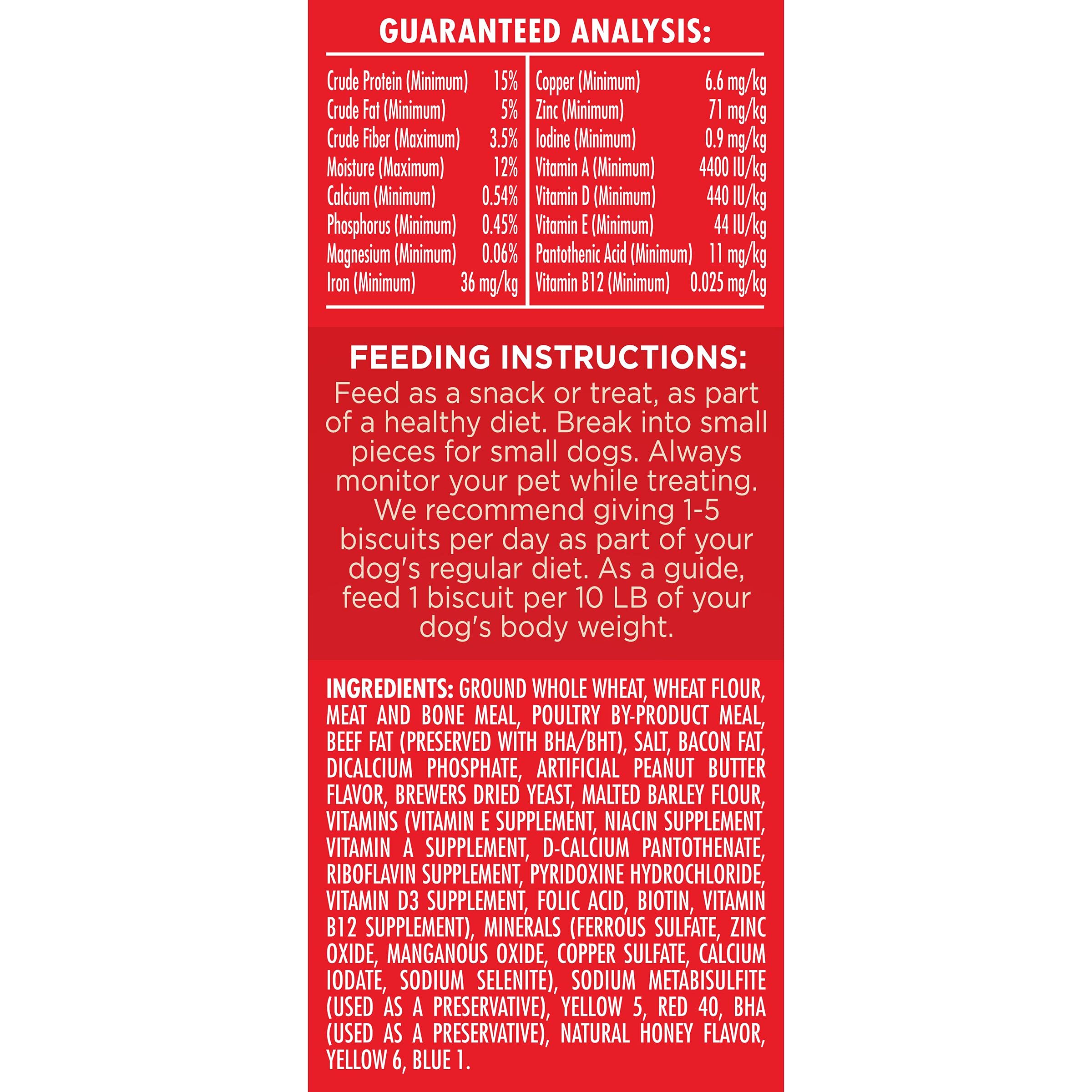 Milk-Bone Flavor Snacks Mini’s Dog Biscuits, Flavored Crunchy Dog Treats, 36 Oz. Canister