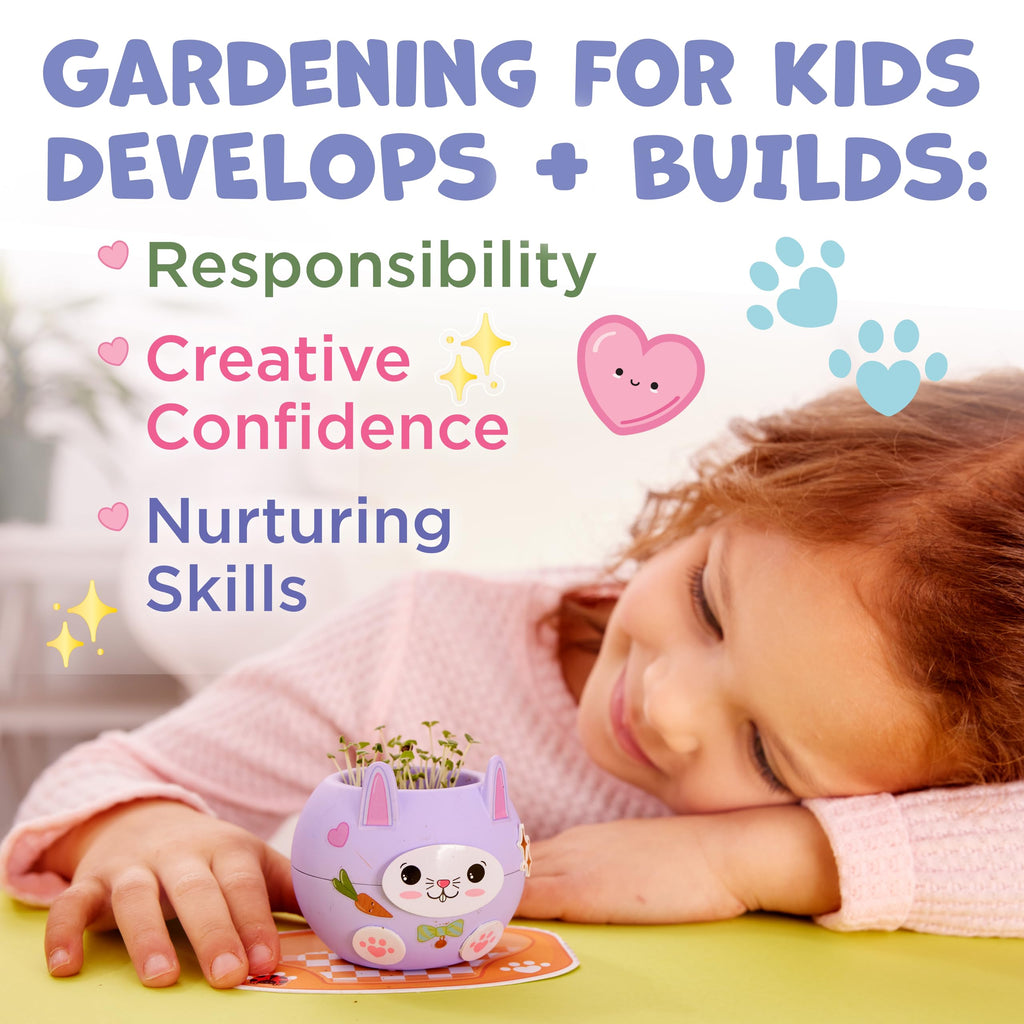 Creativity for Kids Plant-A-Pet: Kitty - Arts and Crafts for Kids, Mini Gifts for Girls and Screen Free Summer Fun for Kids, Chia Seed Plant Pet (Ages 6+)