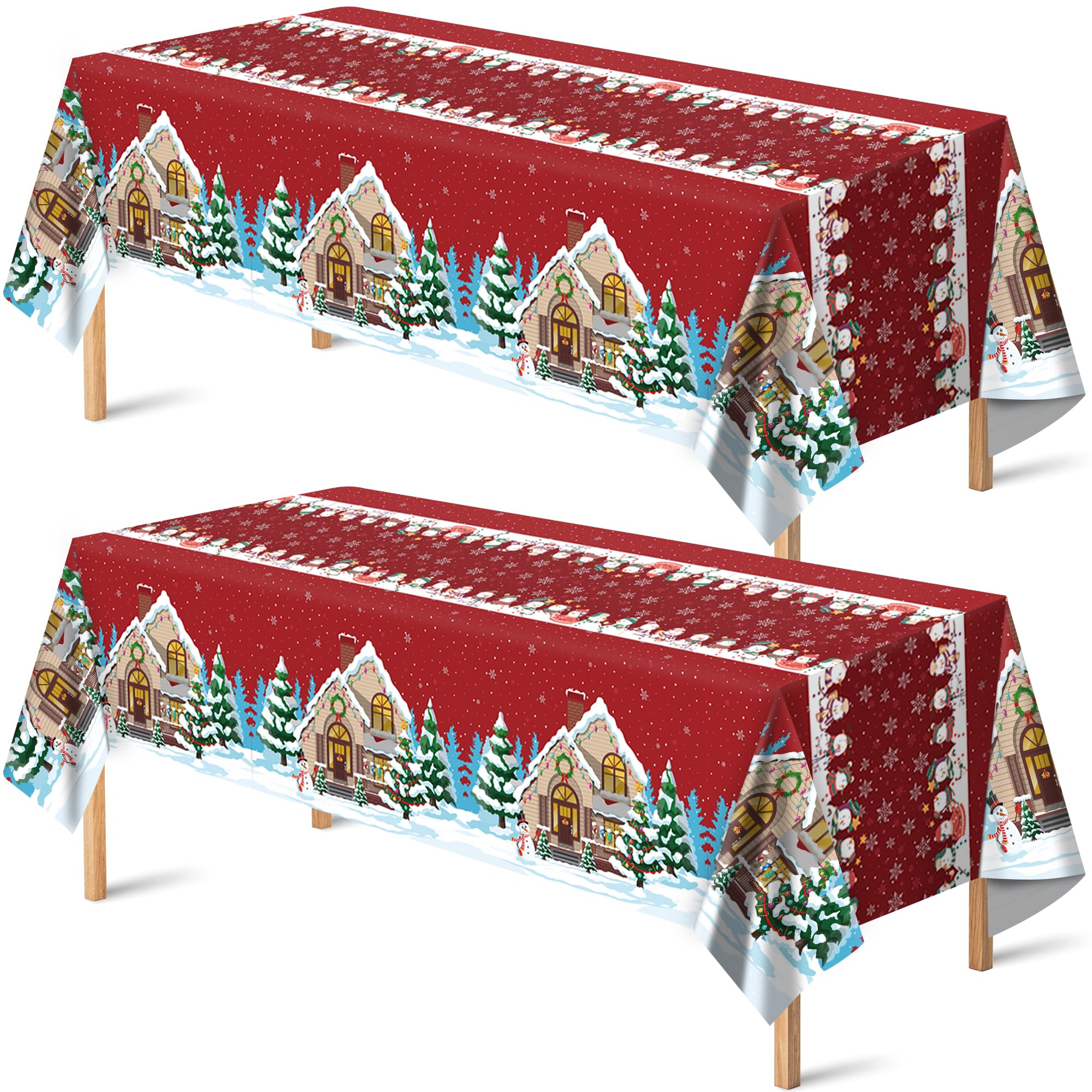 OHOME 4th of July Decorations - Red White and Blue Tablecloth for 250th Anniversary American USA Merchandise - Fourth of July Accessories for Home Outdoor | Patriotic American Flag Party Favors,2 Pack